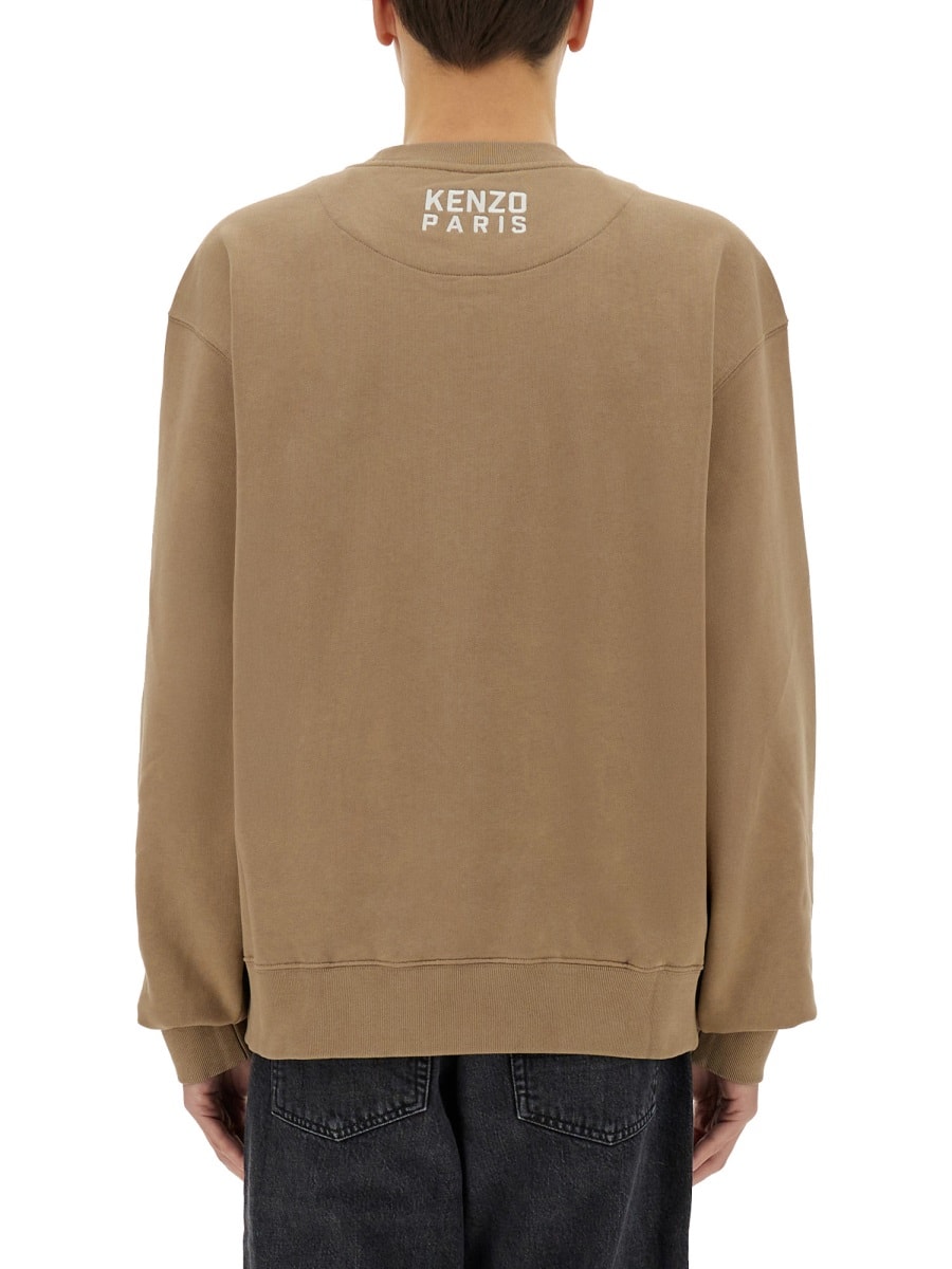 Kenzo "happy Tiger" Sweatshirt In Beige
