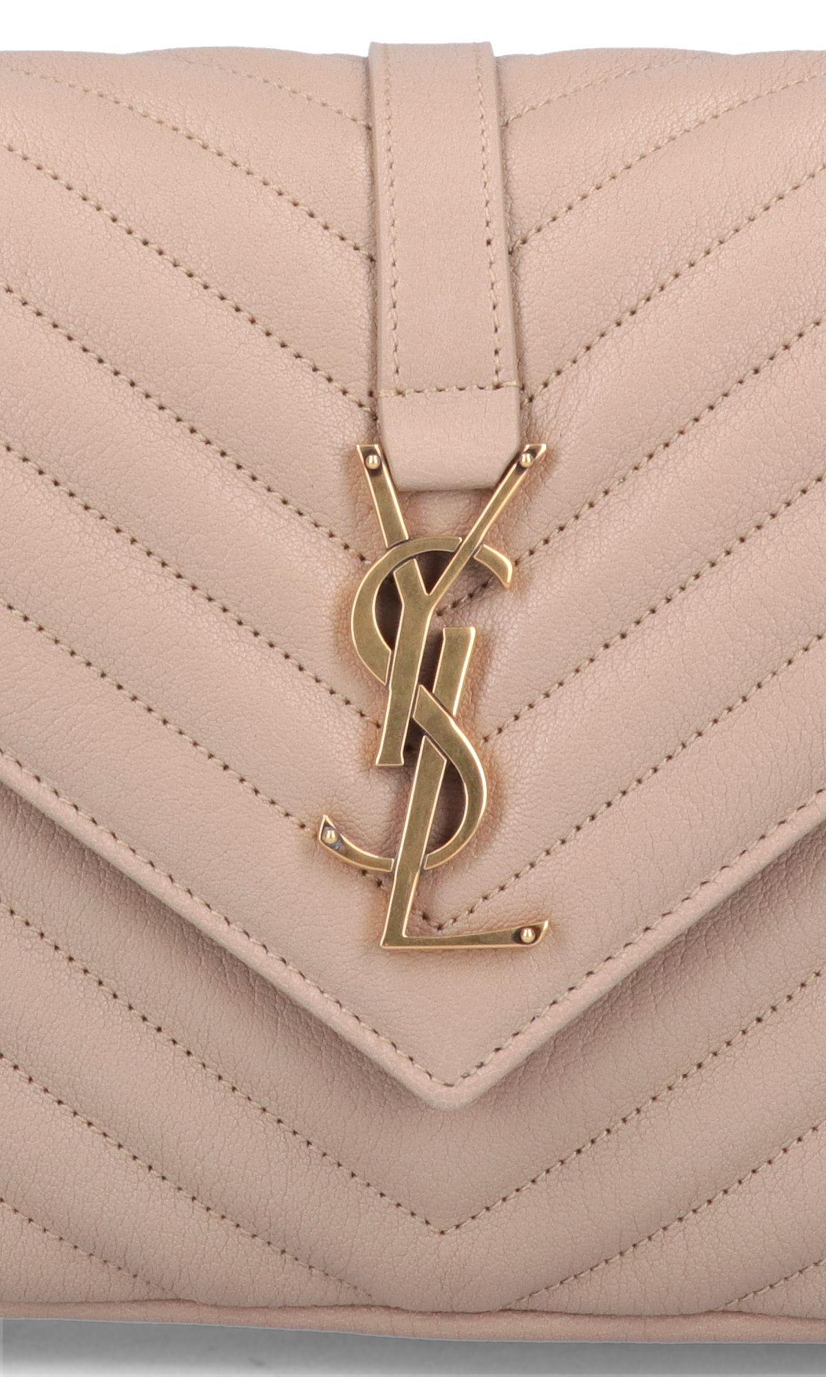 Saint Laurent Coll Medium Bag In Sand