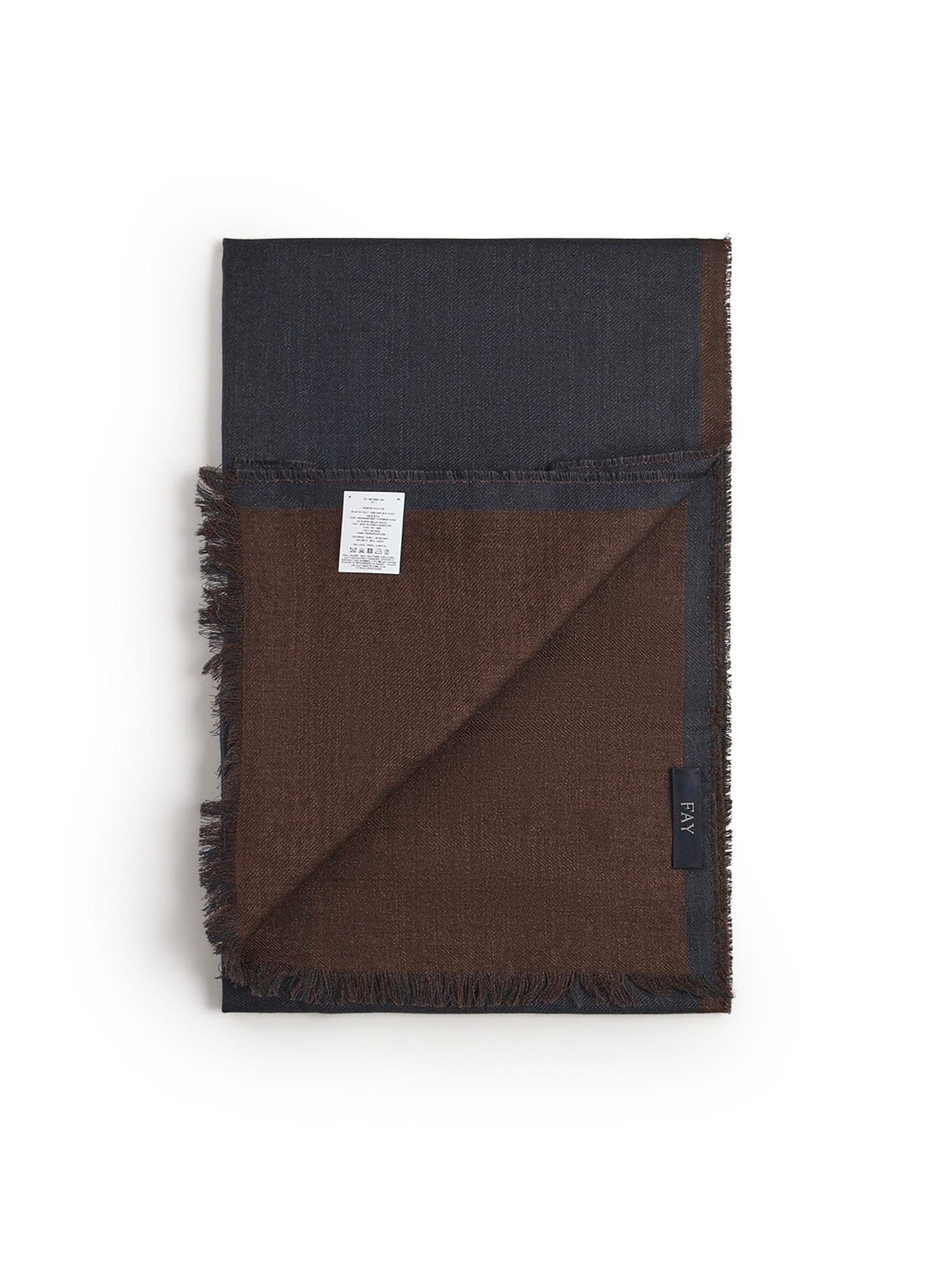 Fay Wool And Silk Scarf In Blue