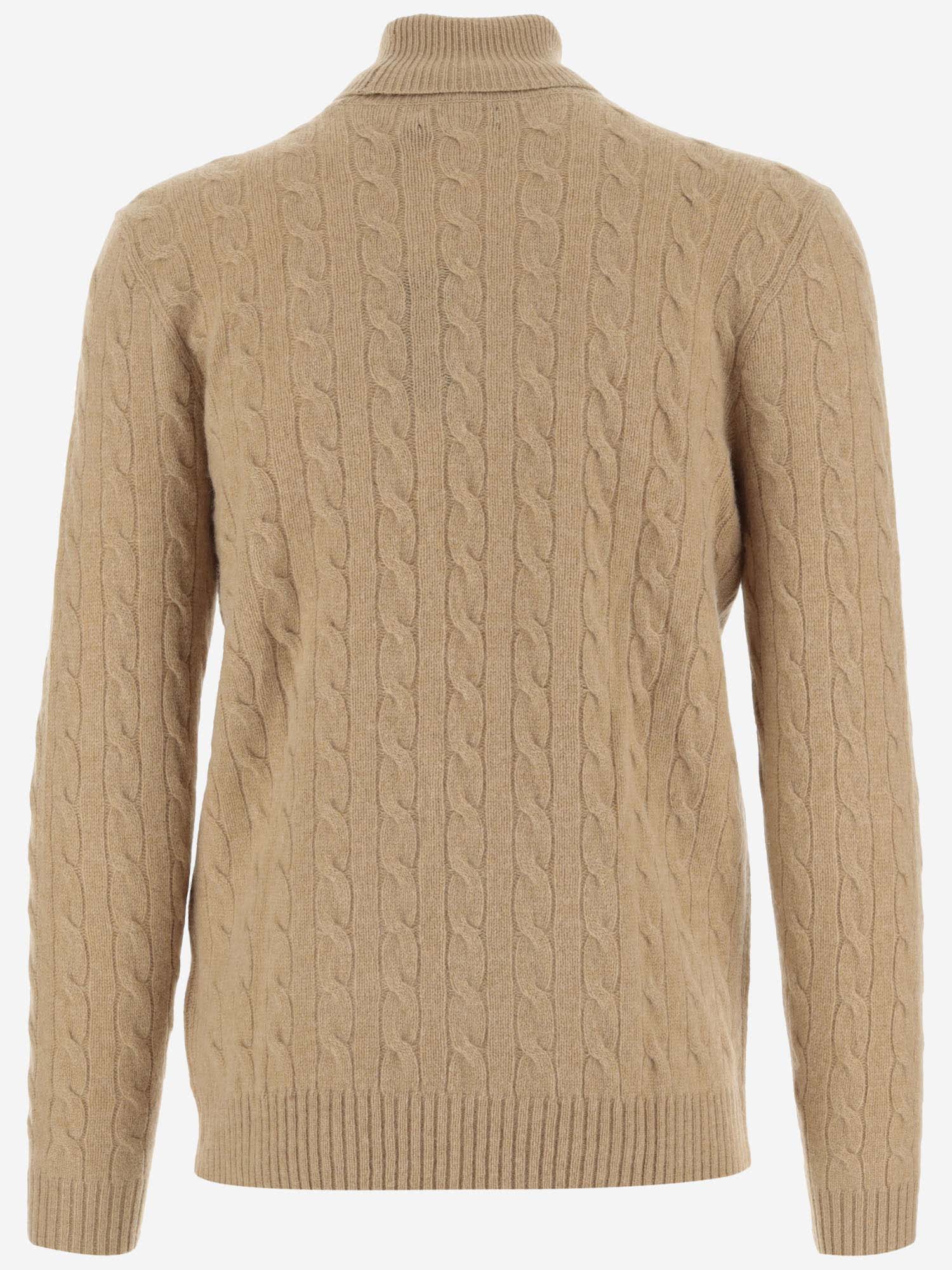 Shop Polo Ralph Lauren Pullover Made Of Wool And Cashmere In Beige