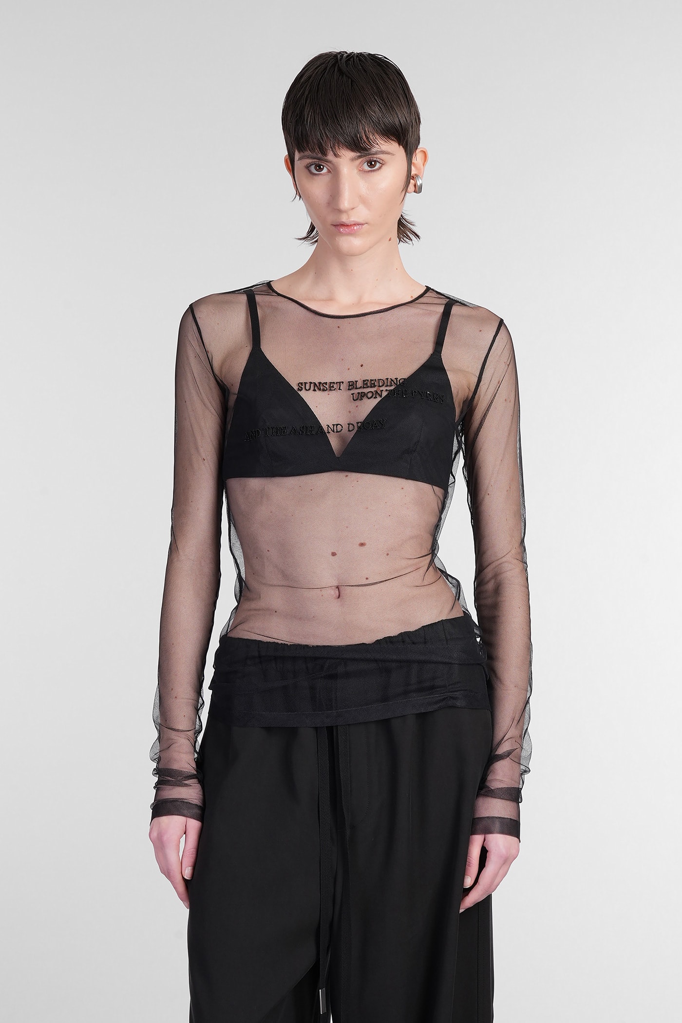 Fiene Topwear In Black Cotton