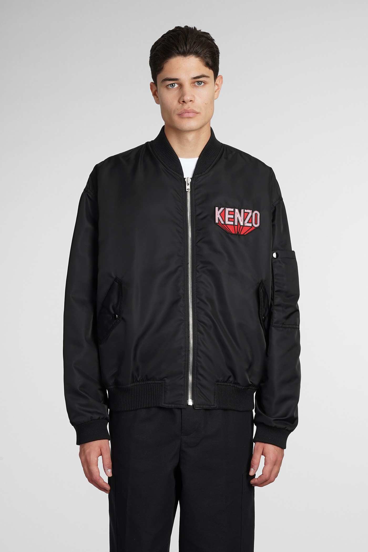 Kenzo Black & Green Monogram Seasonal Jacket Kenzo