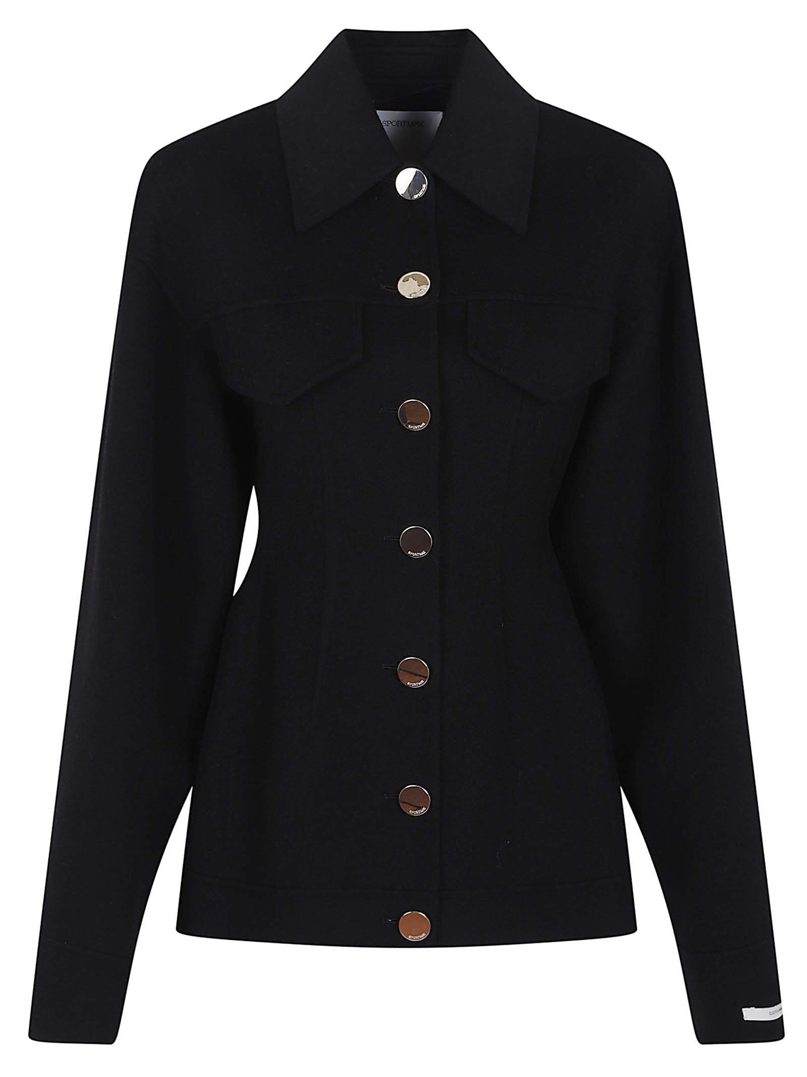 Sportmax Egeo Buttoned Wool Blazer In Black