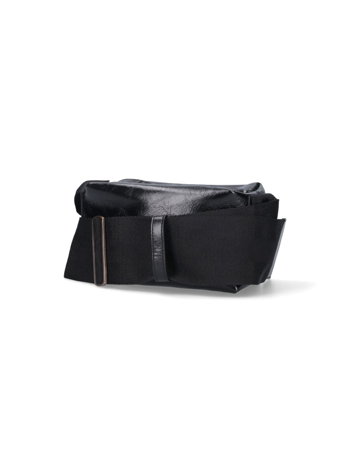 Uma Wang Logo Shoulder Bag In Black