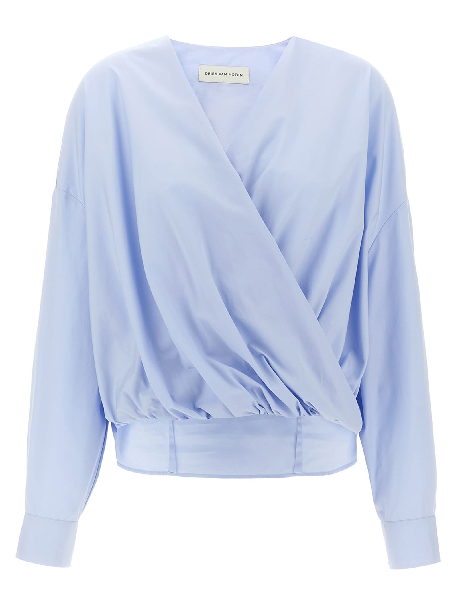 Shop Dries Van Noten Camiel Blouse In Light Blue