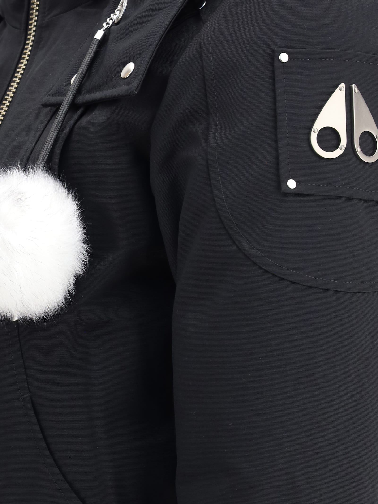 Moose Knuckles Debbie Bomber Jacket In Black