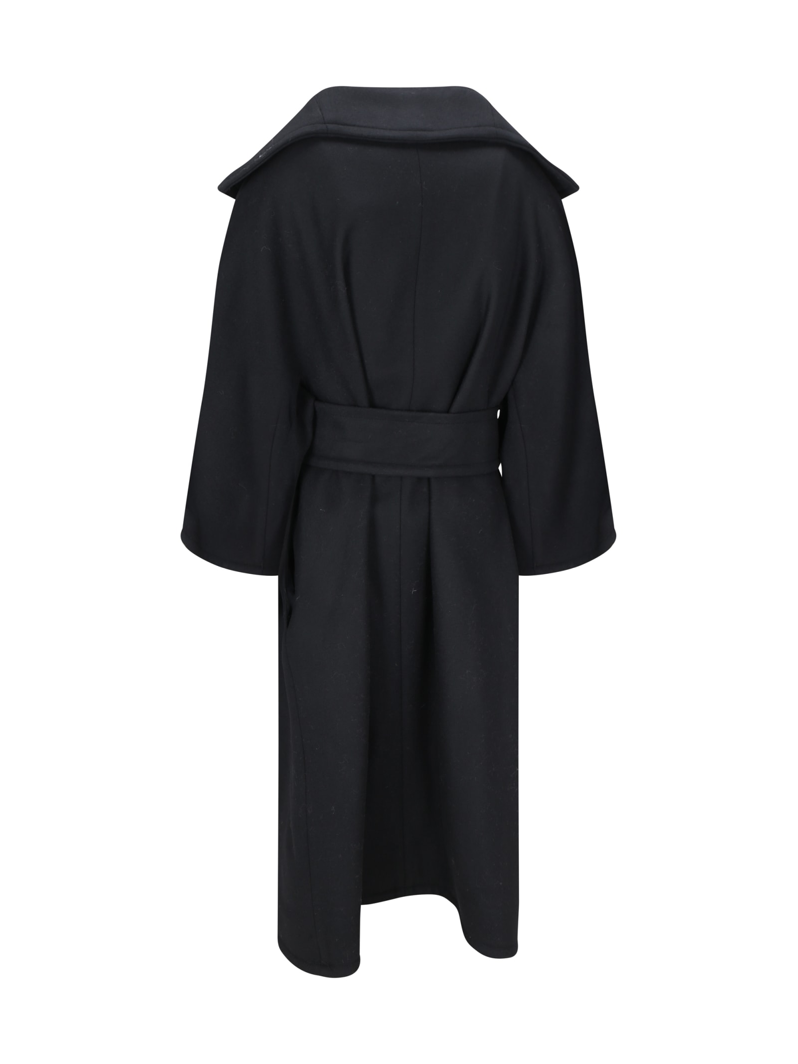 Gianluca Capannolo Single-breasted Belted Coat In Black