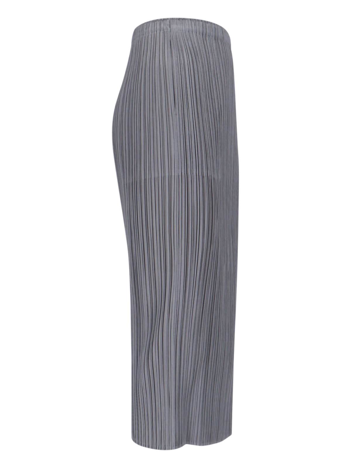 Shop Issey Miyake Pleated Midi Skirt In Gray