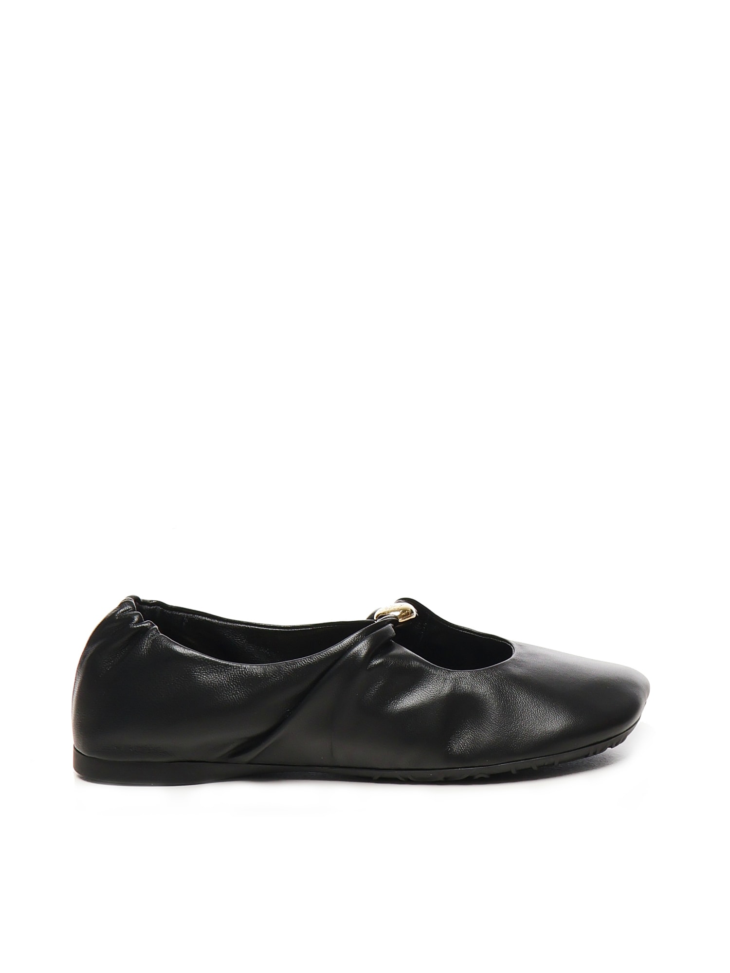 Loewe Women Pebble Ballerina In Nappa Leather In Black