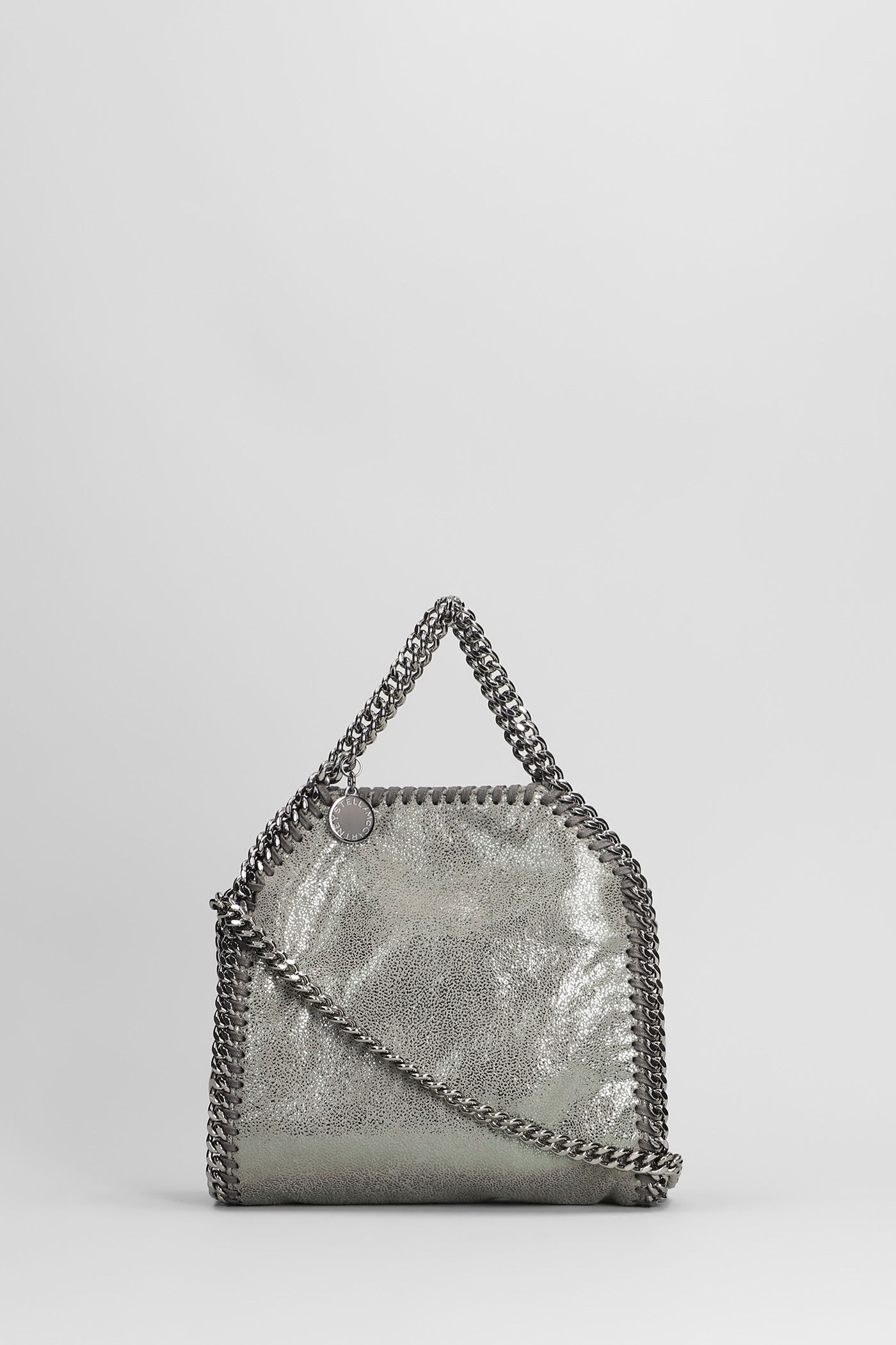 Stella Mccartney Falabella Micro Tote In Grey Polyester In Gray