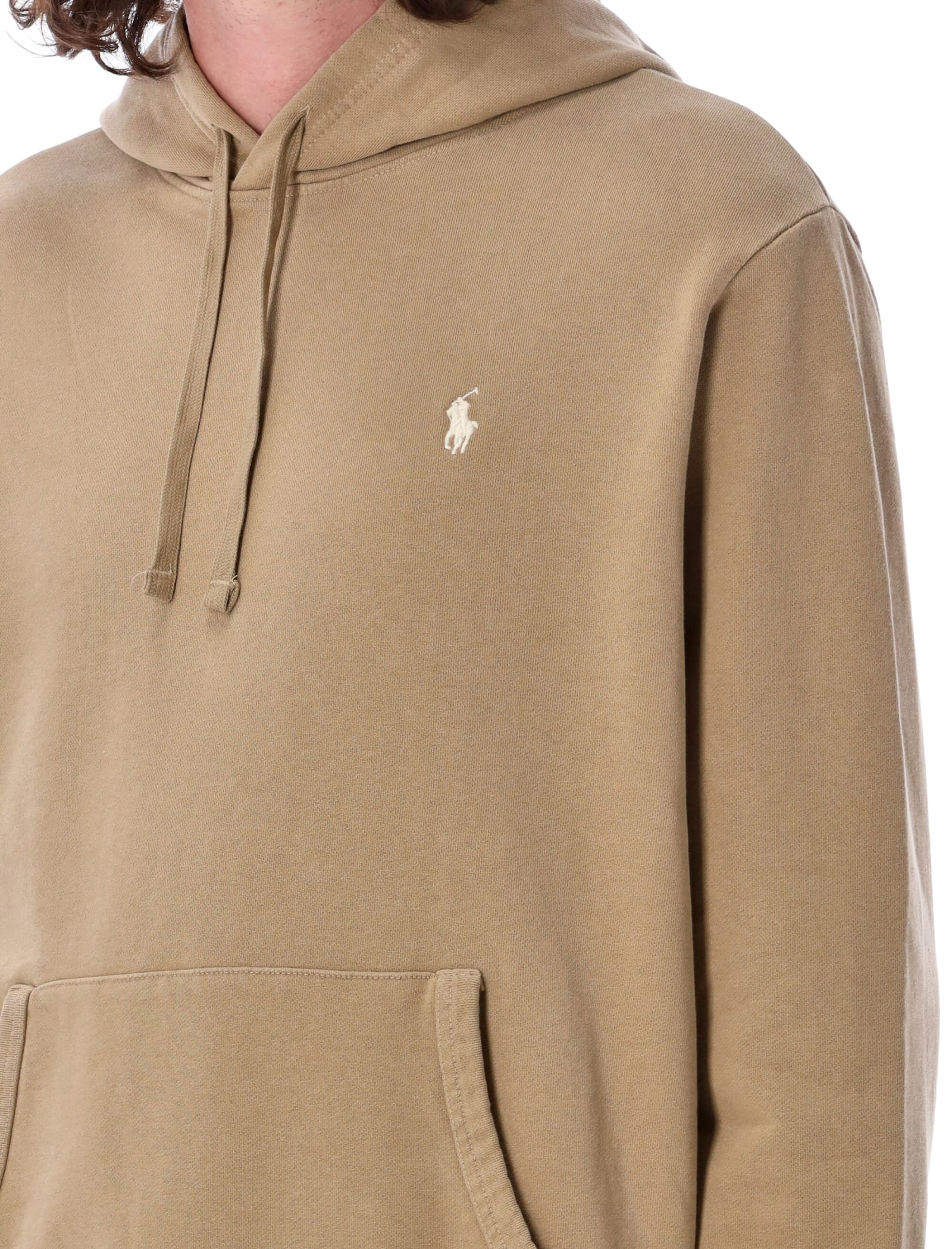 Shop Polo Ralph Lauren Hooded Sweatshirt In Marrone