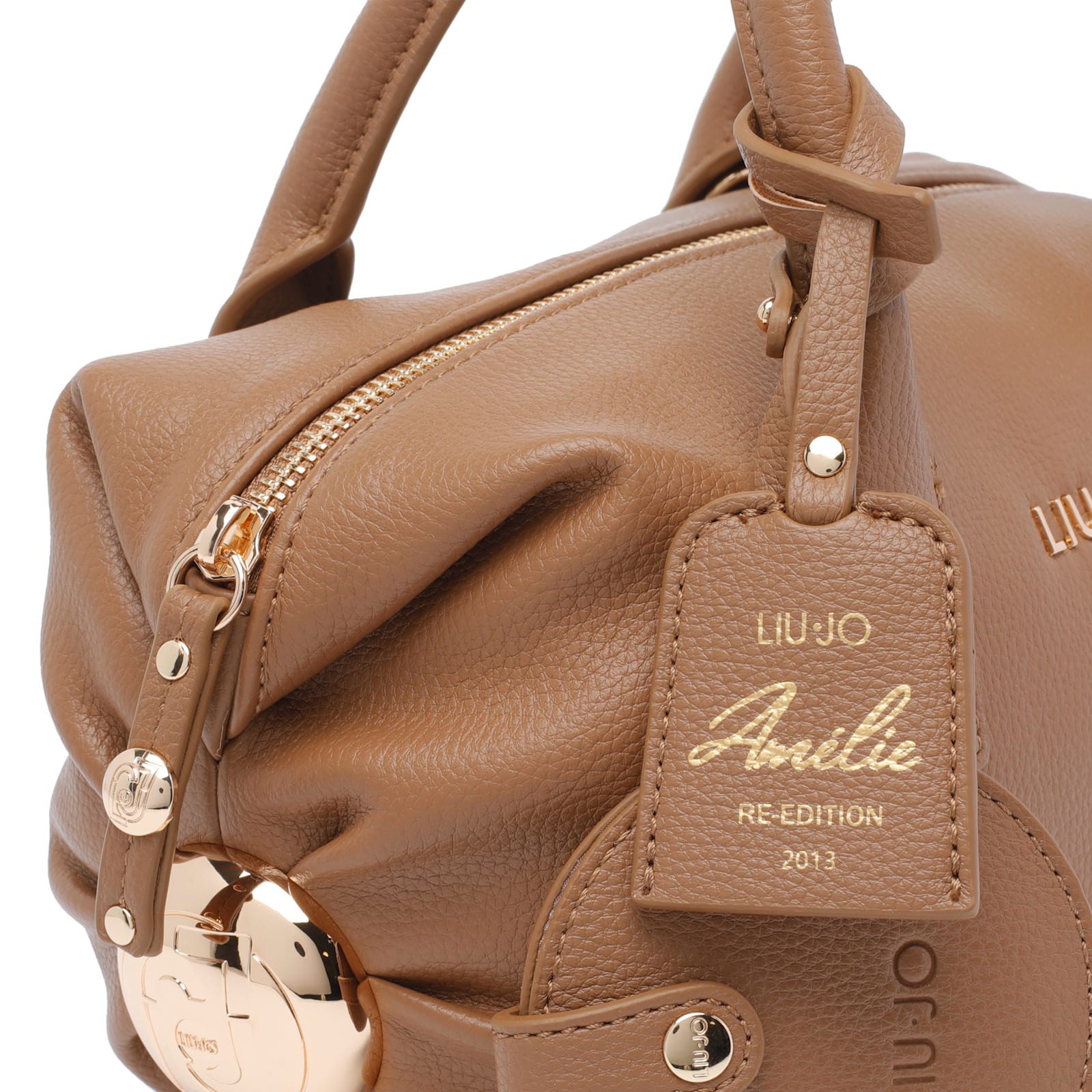 Liu •jo Small Logo Handbag In Sand