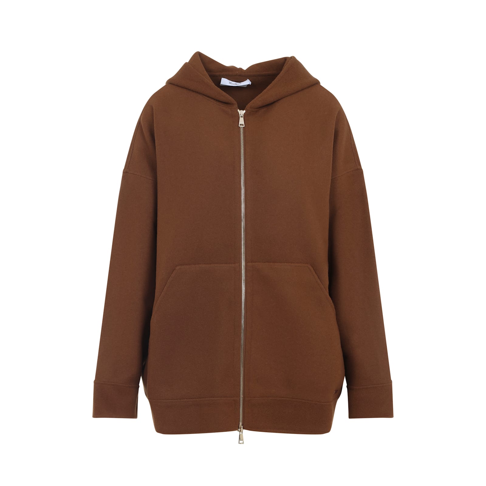 Max Mara Etuania Zip Up Sweatshirt Camello Women In Brown