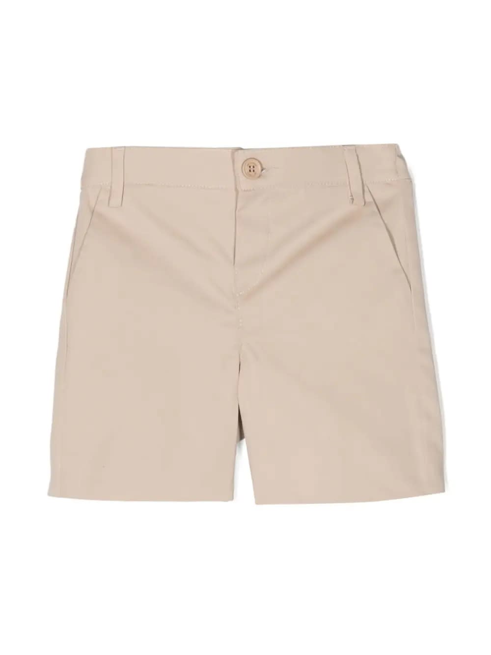 Etro Babies' Beige Twill Shorts With Embroidery In Brown
