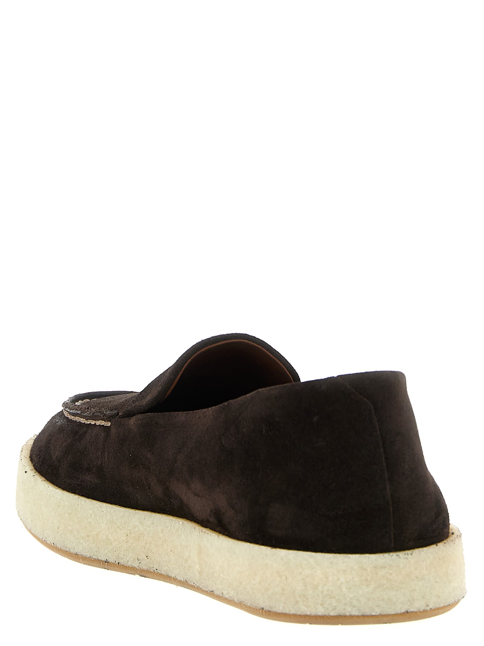 Marsèll Cassablocco Reversed Leather Loafers In Brown
