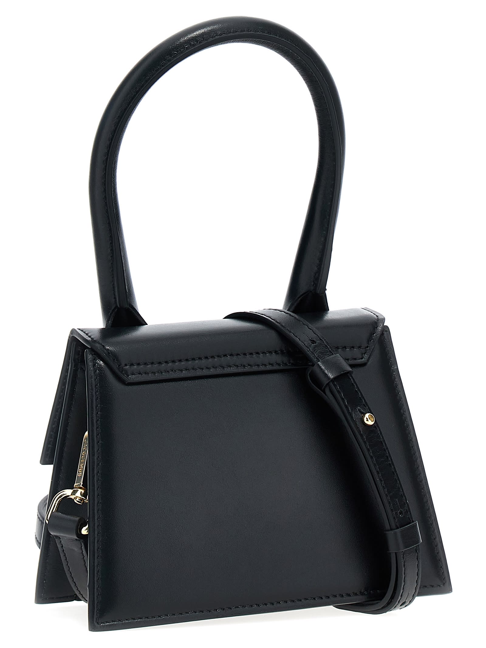 Shop Jacquemus Le Chiquito Moyen Handbag In Black