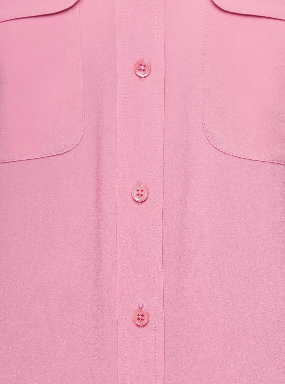 Shop Equipment Pink Shirt With Patch Pockets With Flap In Silk Woman In Wild Rose