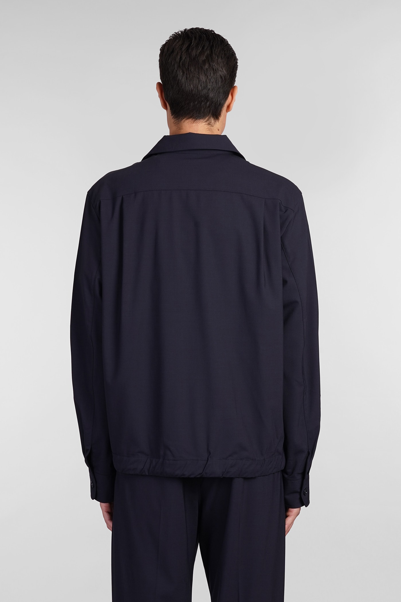 Shop Givenchy Casual Jacket In Blue Wool