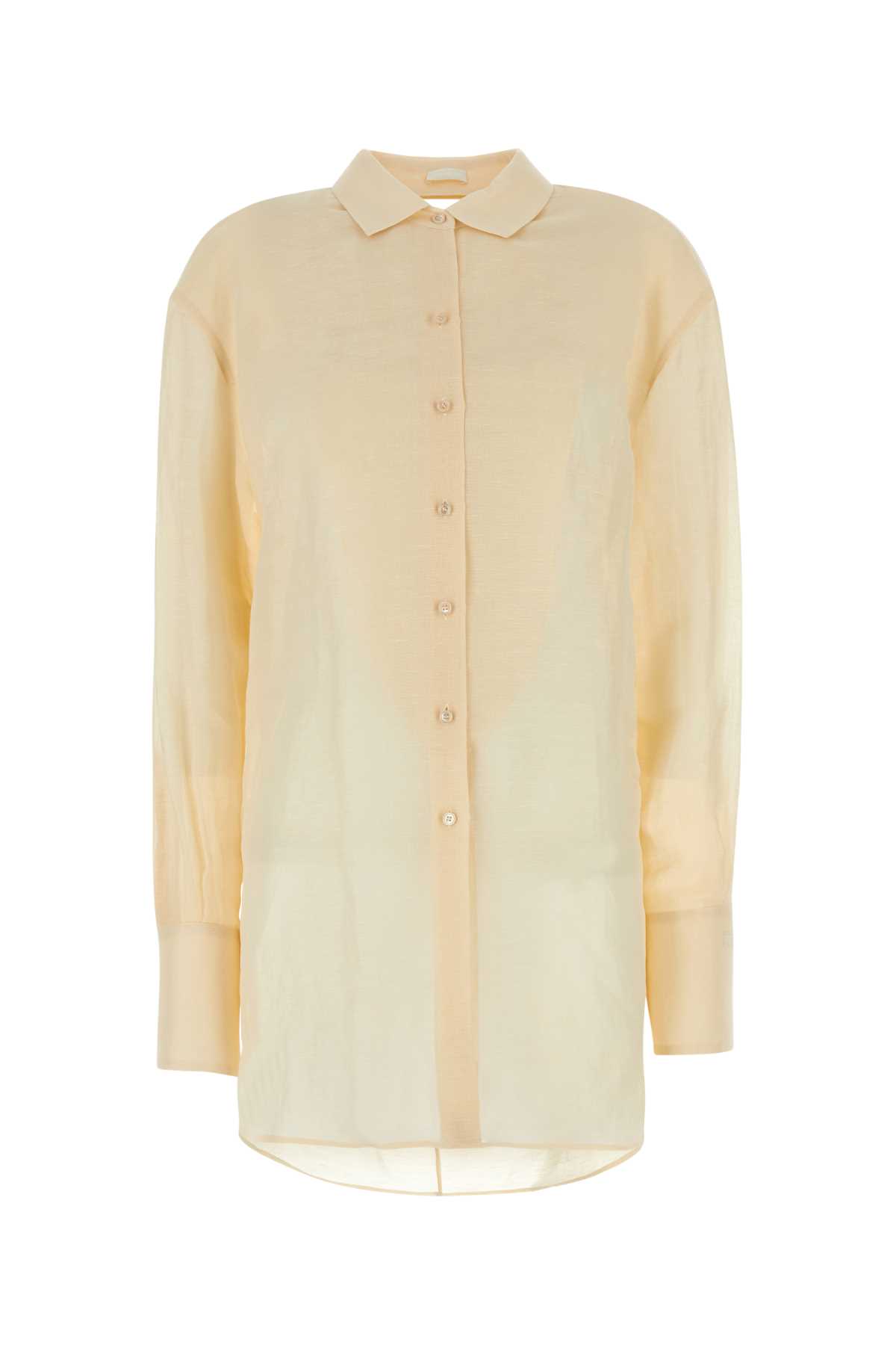 Shop Givenchy Cream Silk Blend Oversize Shirt In Ivory