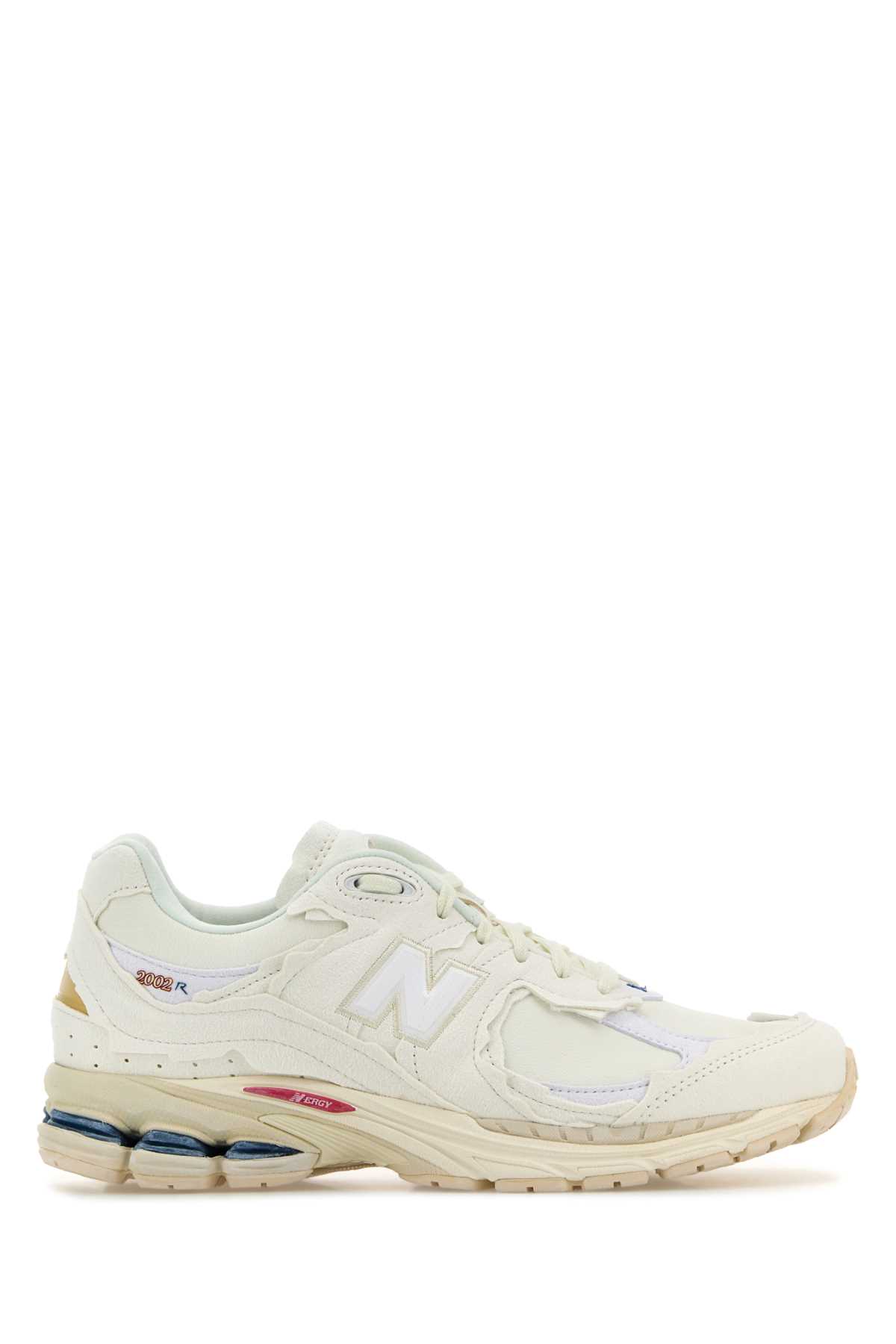 White Suede And Mesh 2002r Sneakers