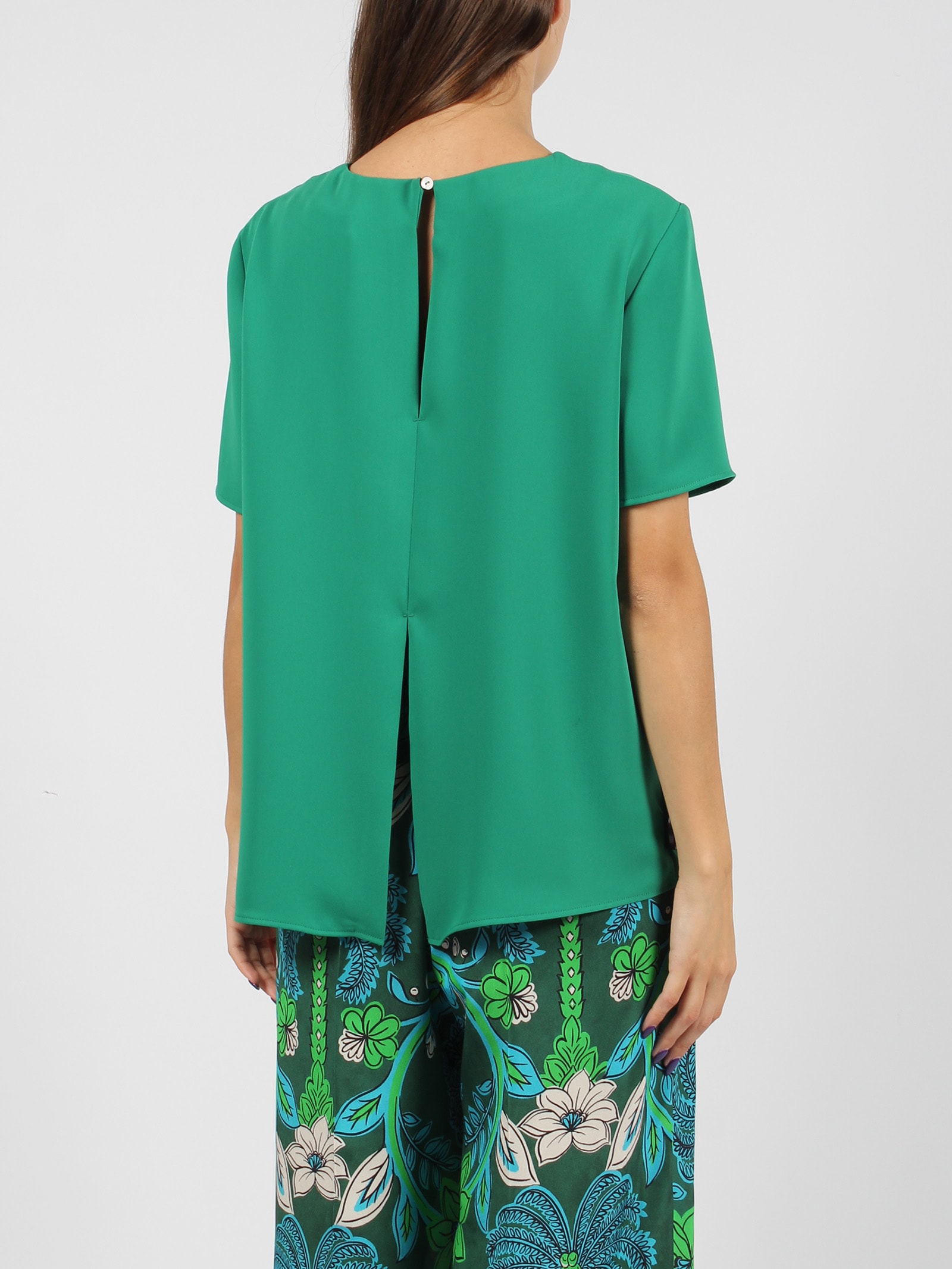 Shop P.a.r.o.s.h Cady Blouse In Green