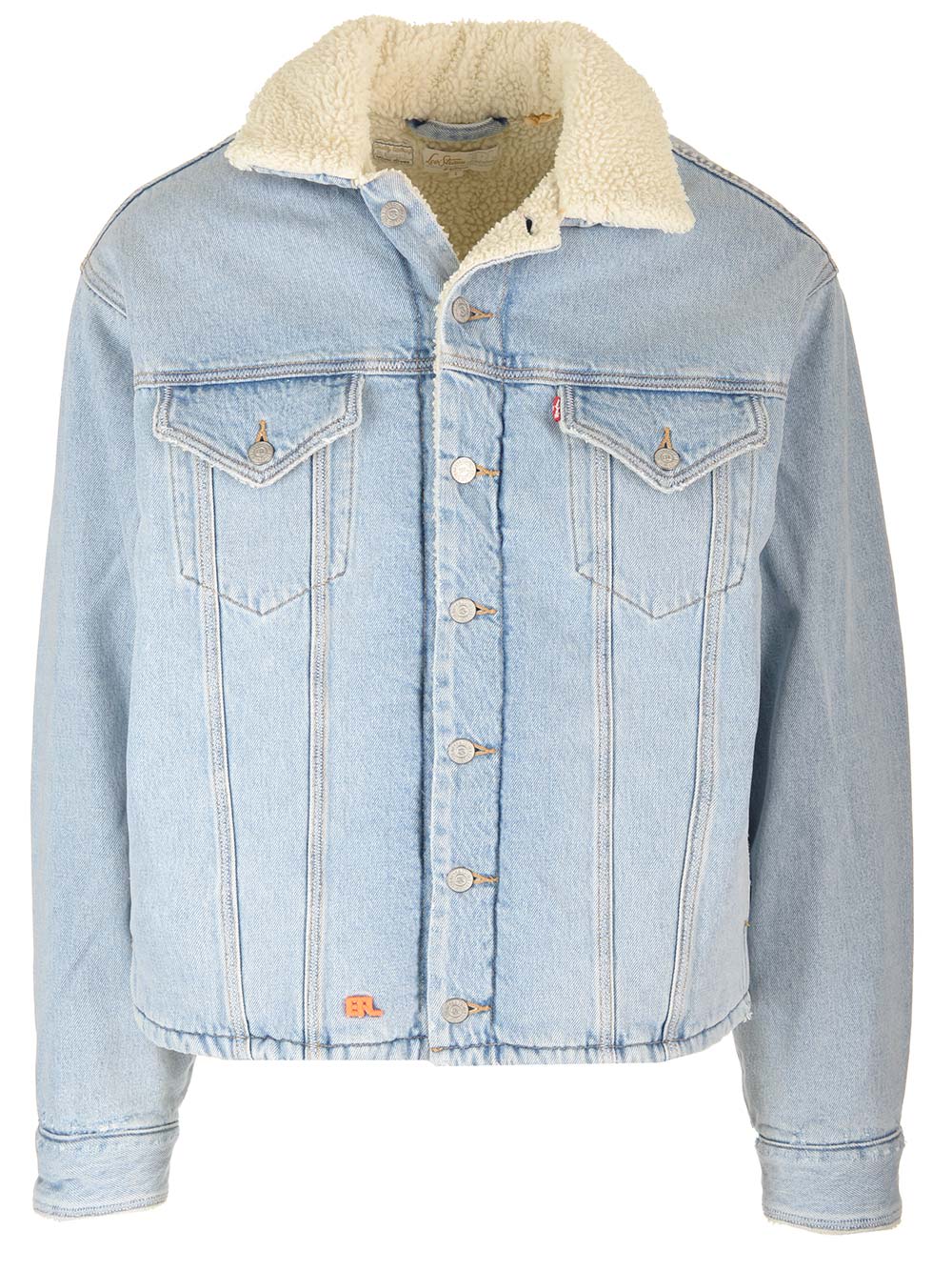 Erl X Levi's Denim Trucker Jacket - Men's - Cotton/polyester In Blue