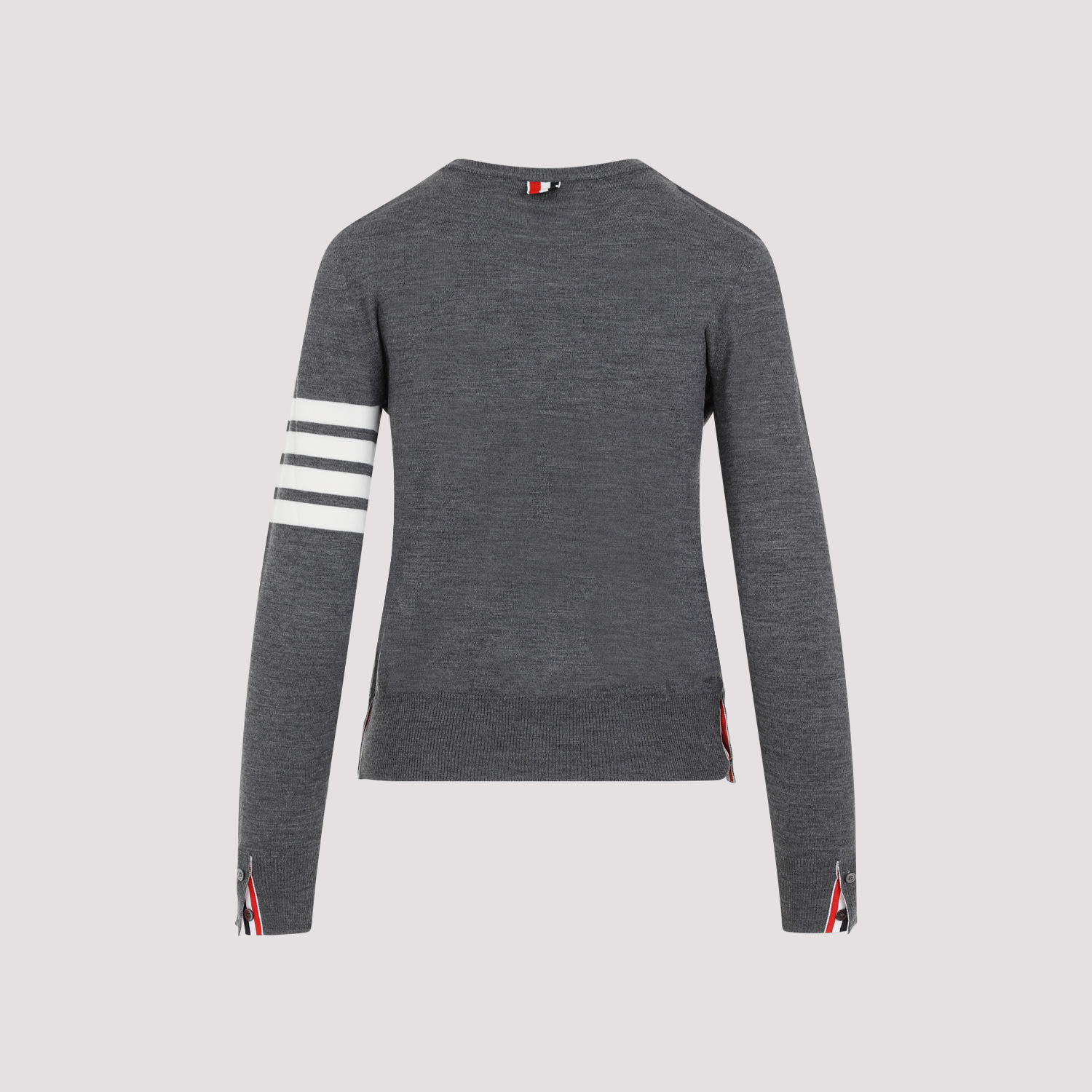 Shop Thom Browne Relaxed Fit Wool Sweater In Med Grey