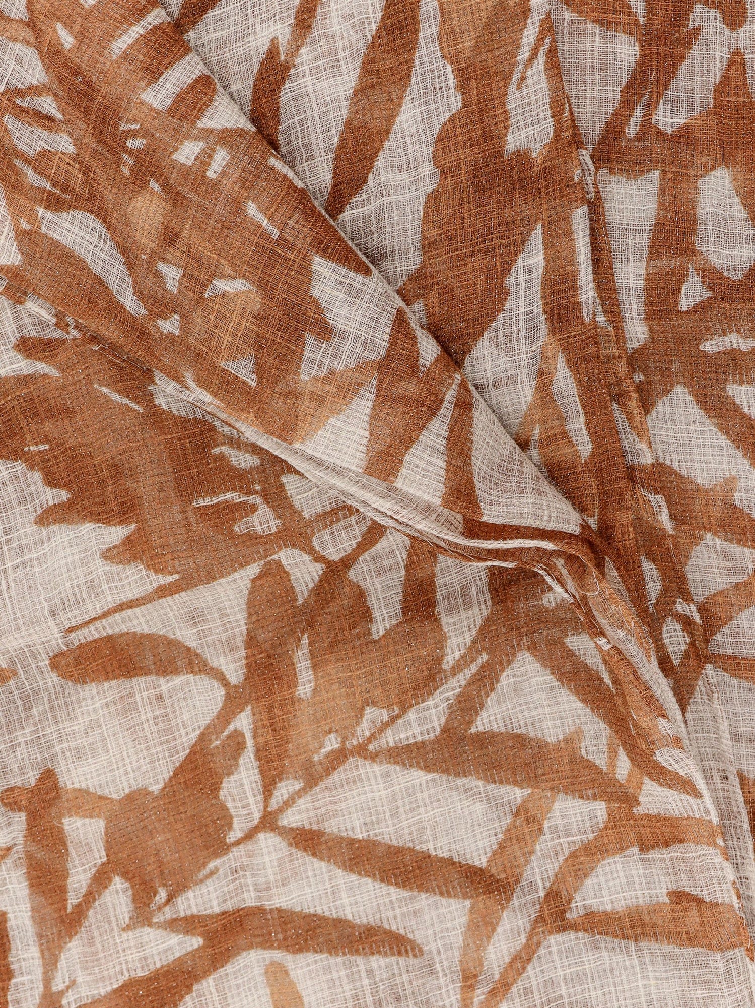 BRUNELLO CUCINELLI LINEN BLEND SCARF WITH SPARKILING EFFECT