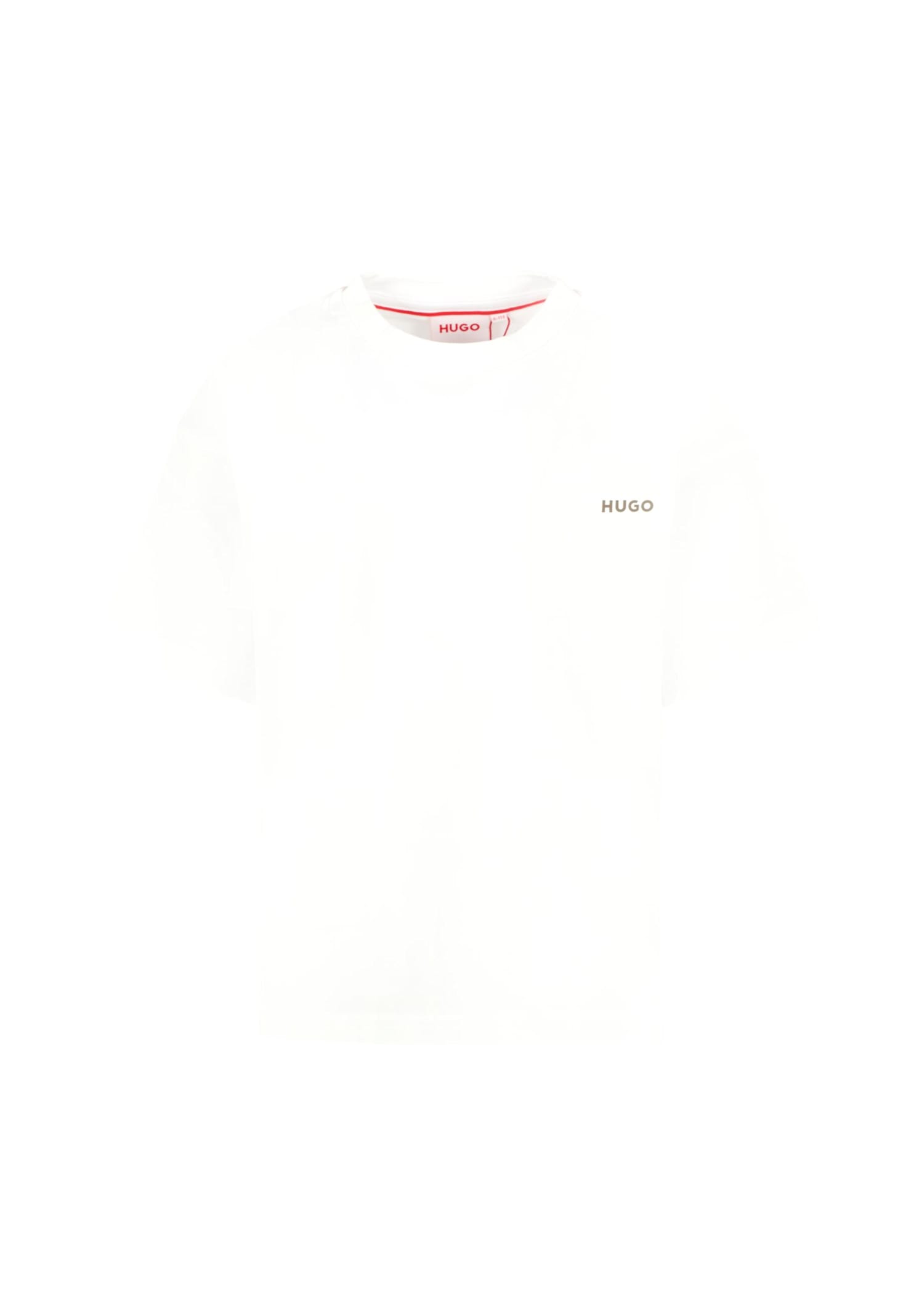Hugo Boss White T-shirt For Boy With Logo In Multi