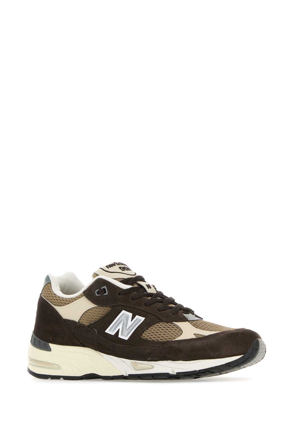 Shop New Balance Brown Suede And Mesh 991v1 Sneakers
