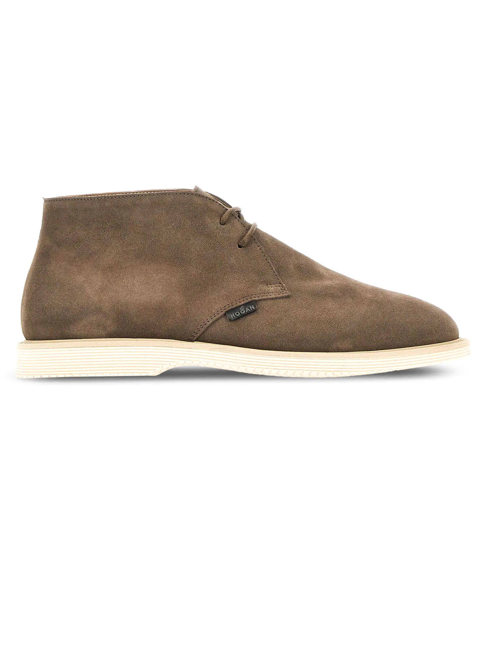 hogan h393 derby leather desert boots in brown | modesens