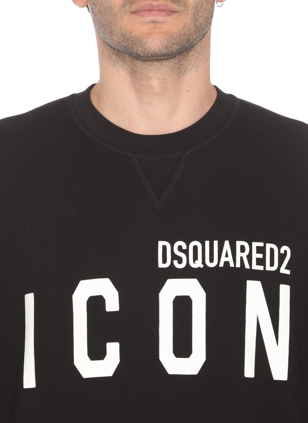 Shop Dsquared2 Logo Printed Hoodie In Black