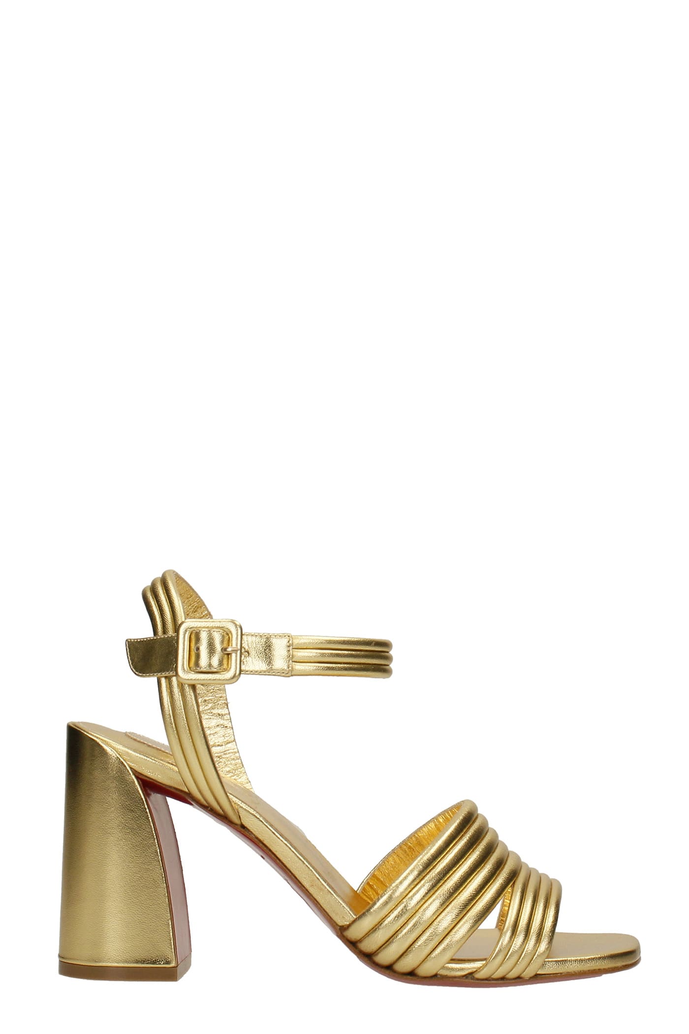 Christian Louboutin Manola 85 Sandals In Gold Leather