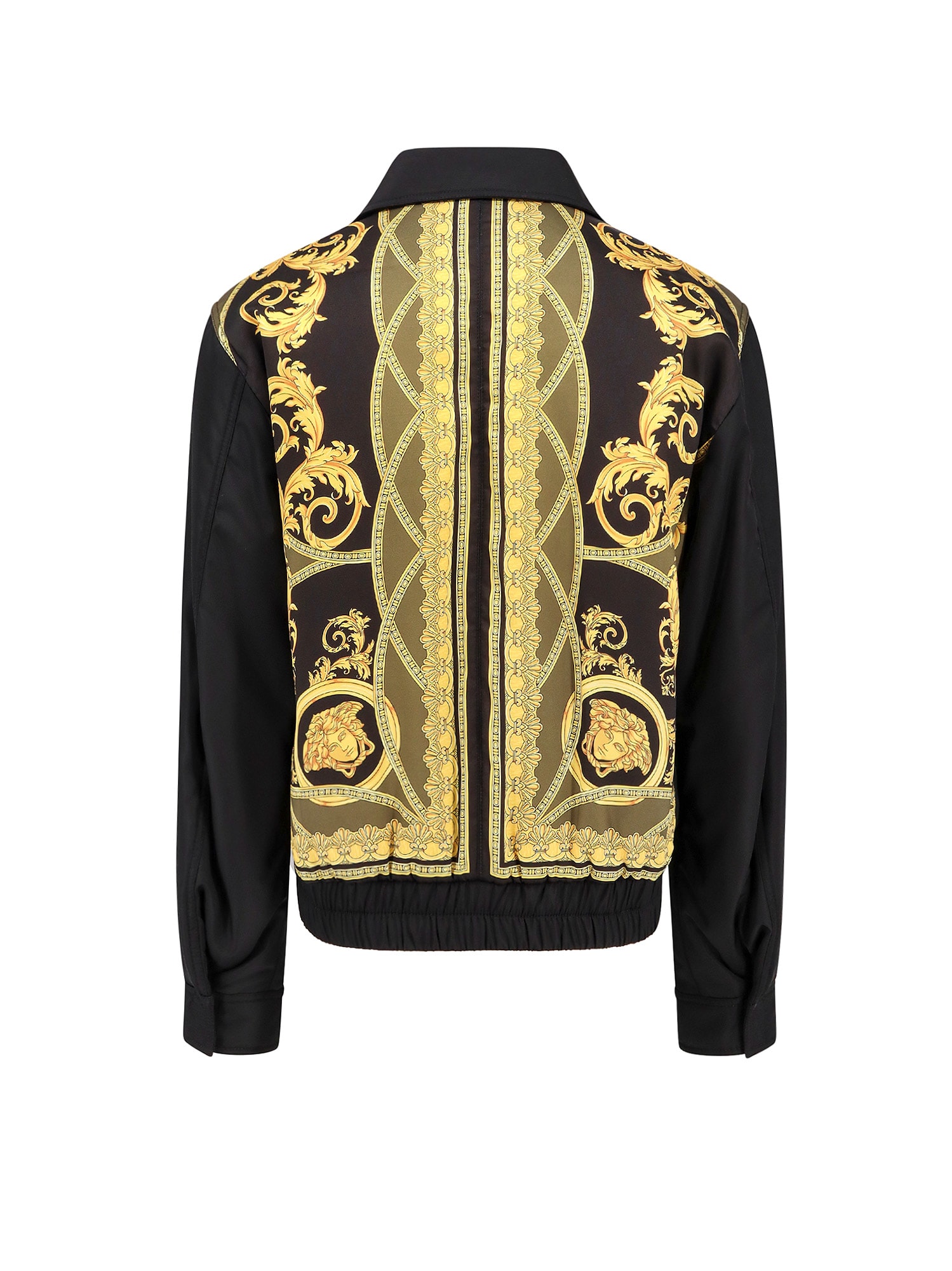 Versace Padded Jacket With Iconic Print On The Back This Product Contains Econyl In Black