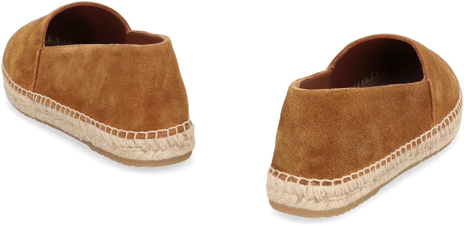 Celine Logo-debossed Suede Espadrilles In Brown