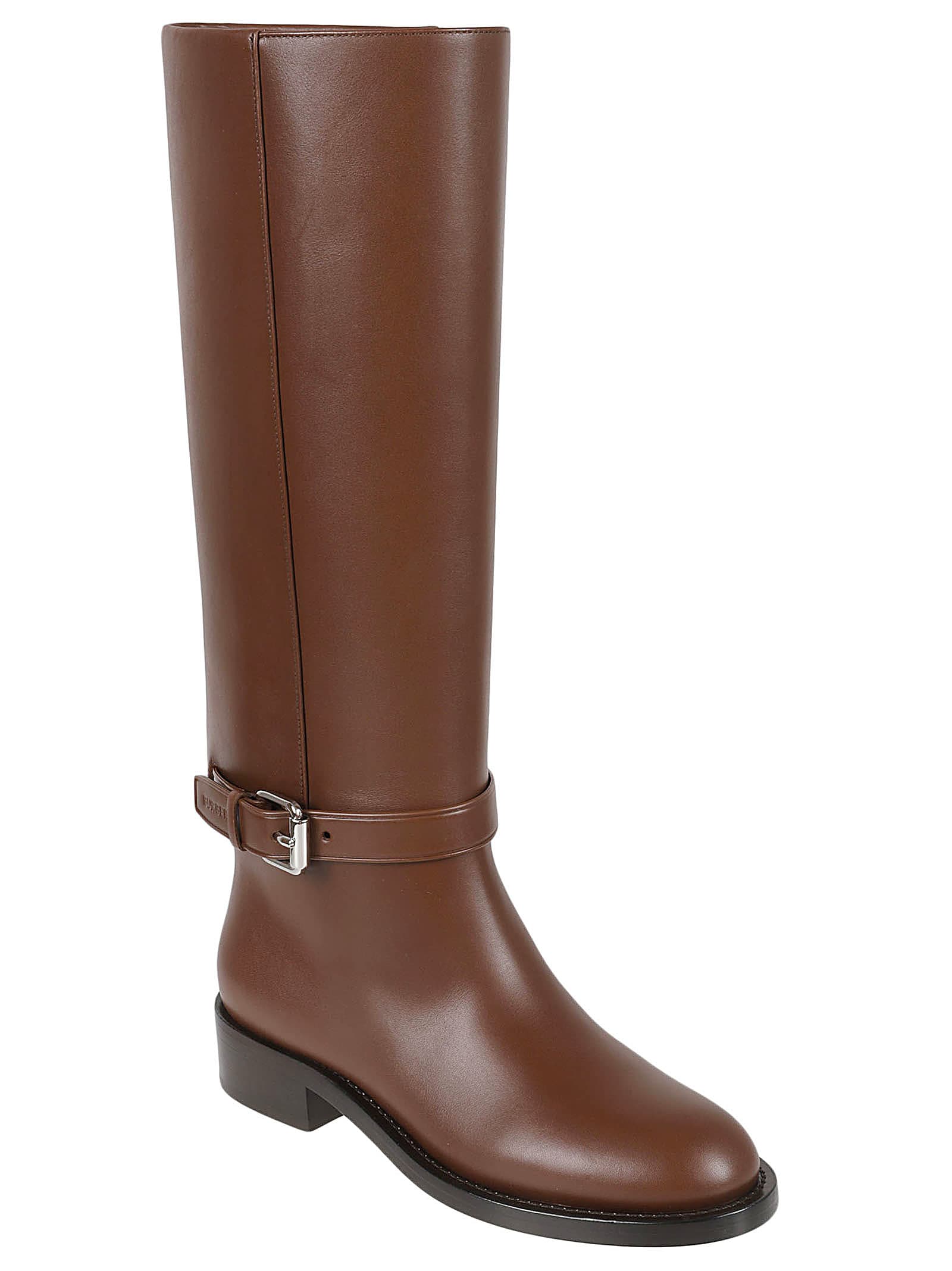 Shop Burberry Emmett Boots In Pine Cone Brown