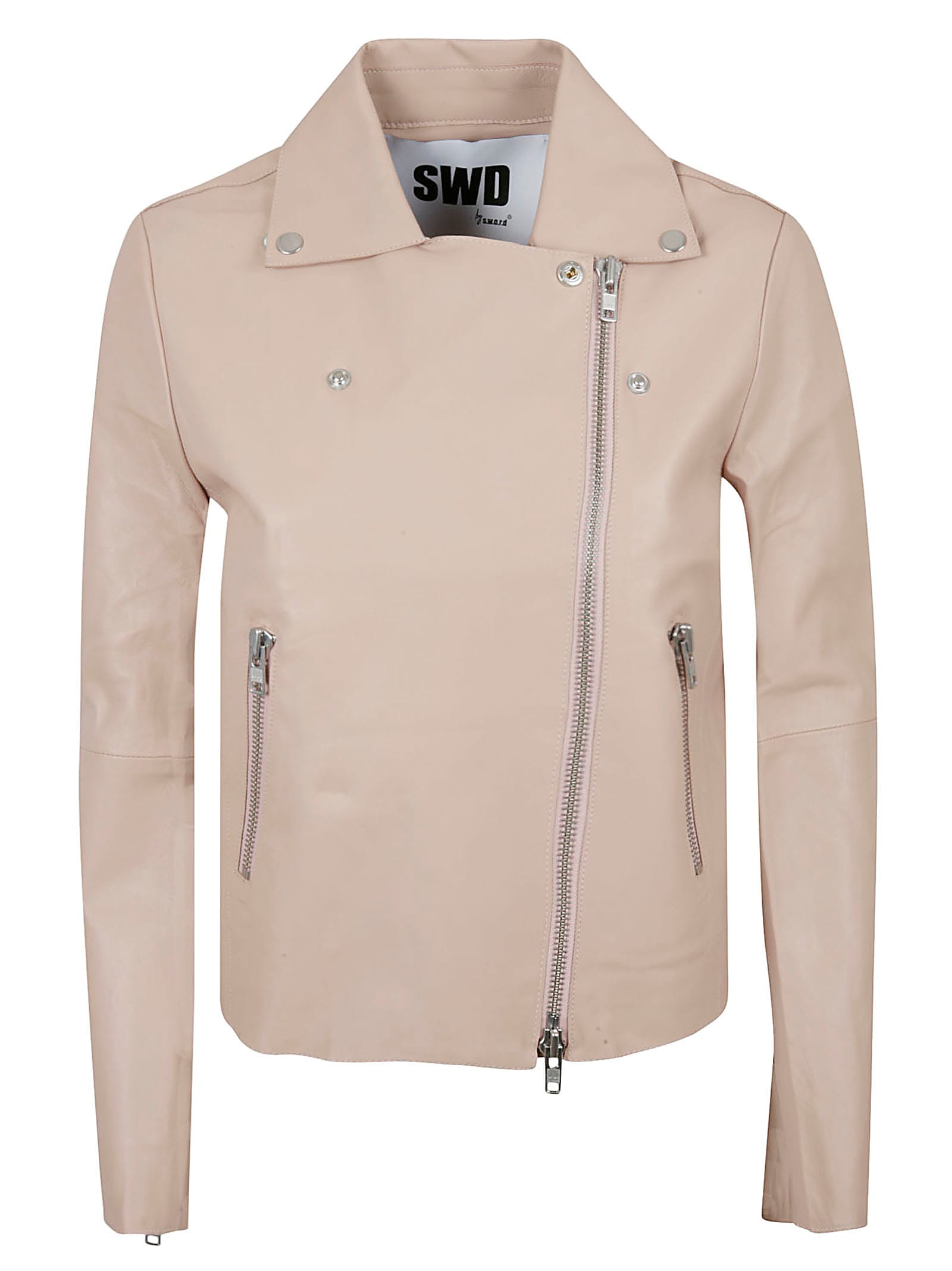 S. W.O. R.D 6.6.44 Classic Zipped Leather Jacket