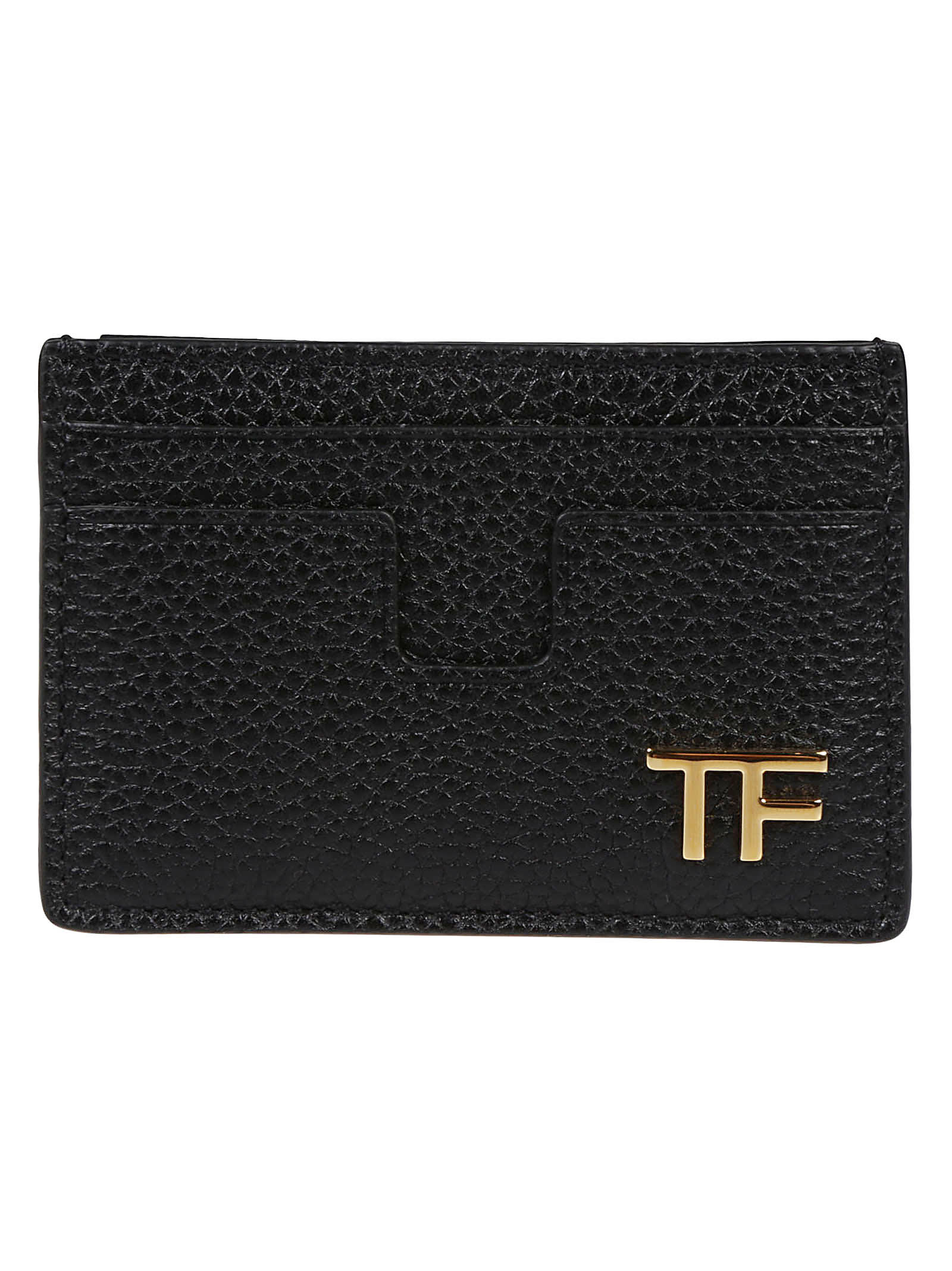 Shop Tom Ford T Line Classic Credit Card Holder In Black
