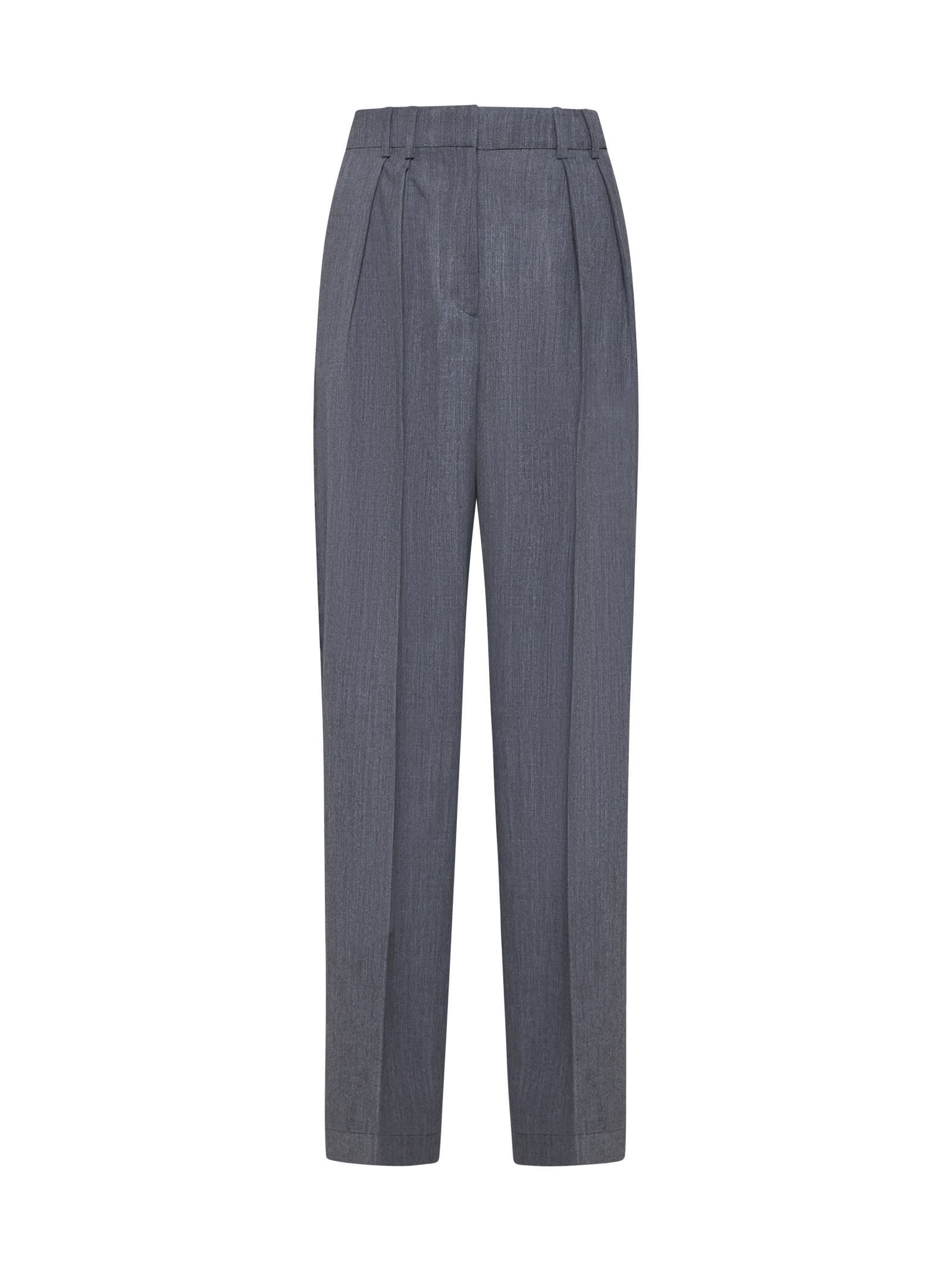 Shop Rohe Pants In Dark Grey Melange