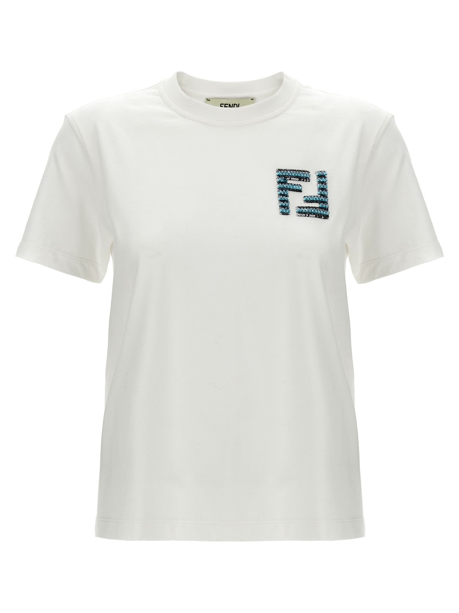 Shop Fendi Ff T-shirt In White