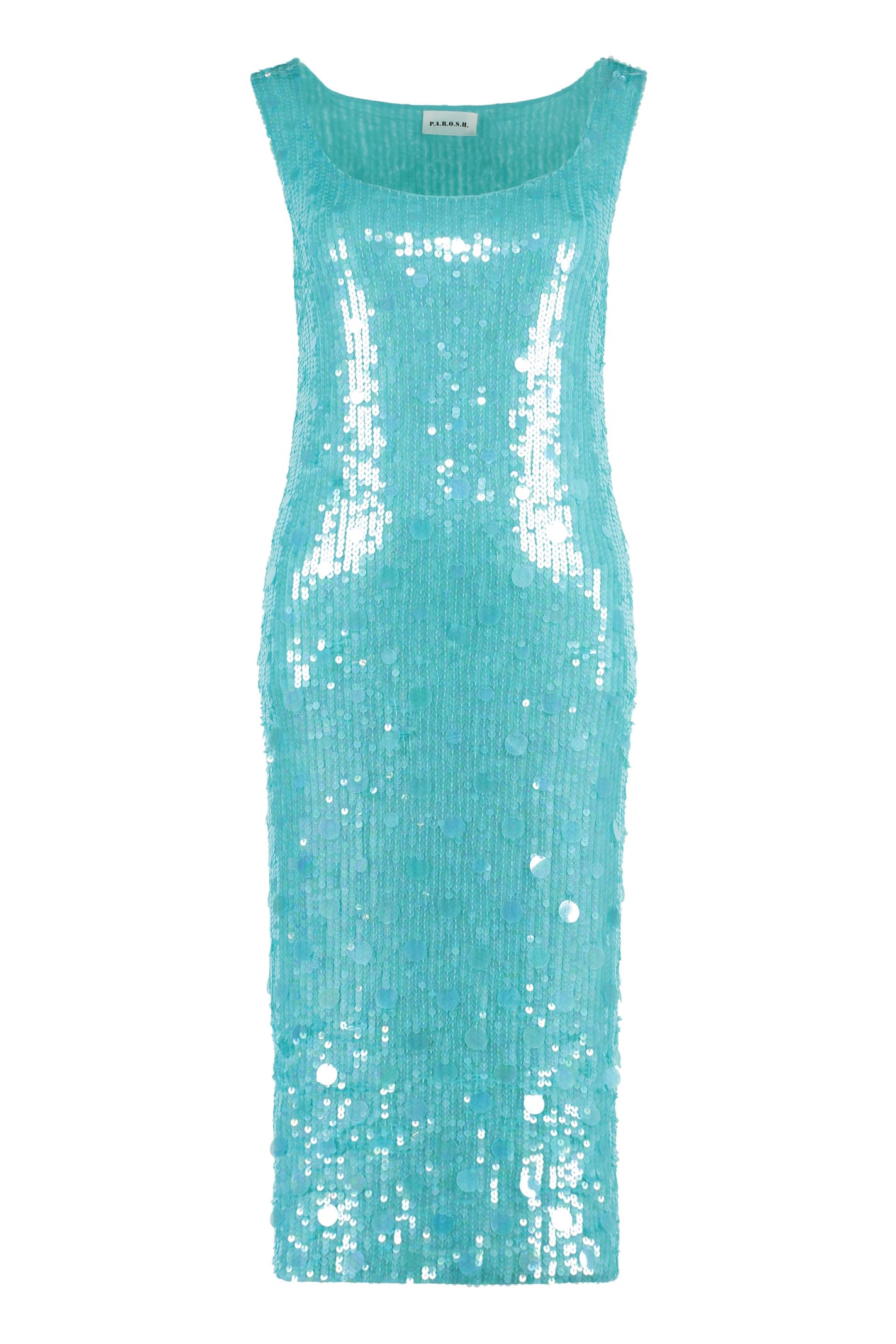 Shop P.a.r.o.s.h Sequin Dress In Green