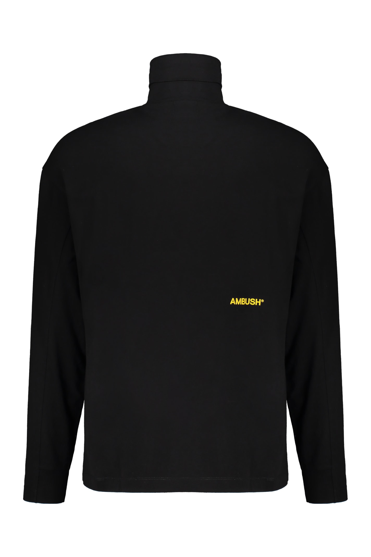 Ambush Long Sleeve Cotton Turtleneck In Black