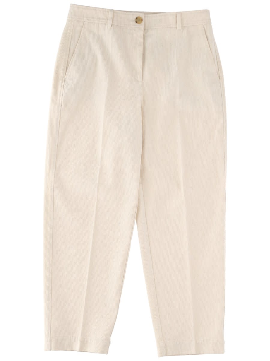 Hugo Boss Twill Trousers In Neutral