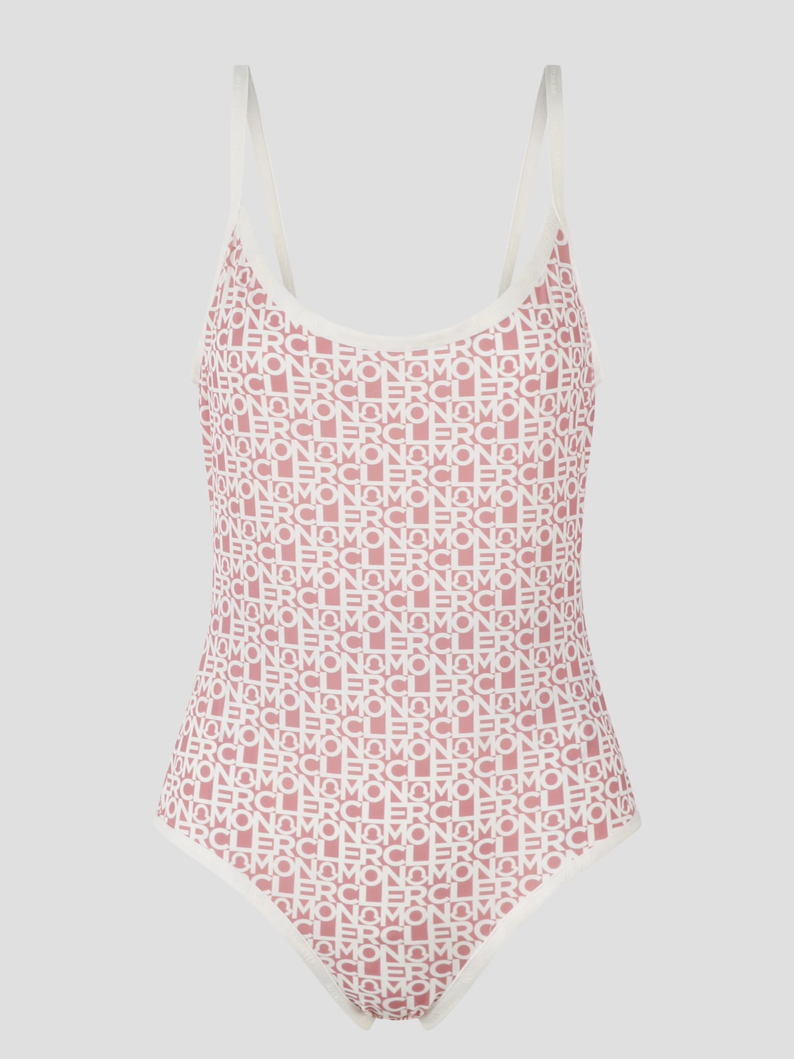 Pink Logoed One-piece Swimsuit