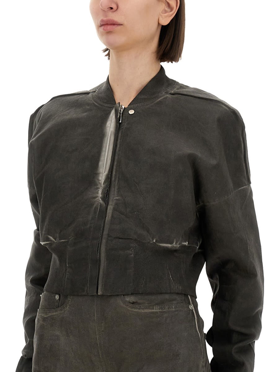 Drkshdw Cropped Bomber Jacket Flight Jkt In Grey