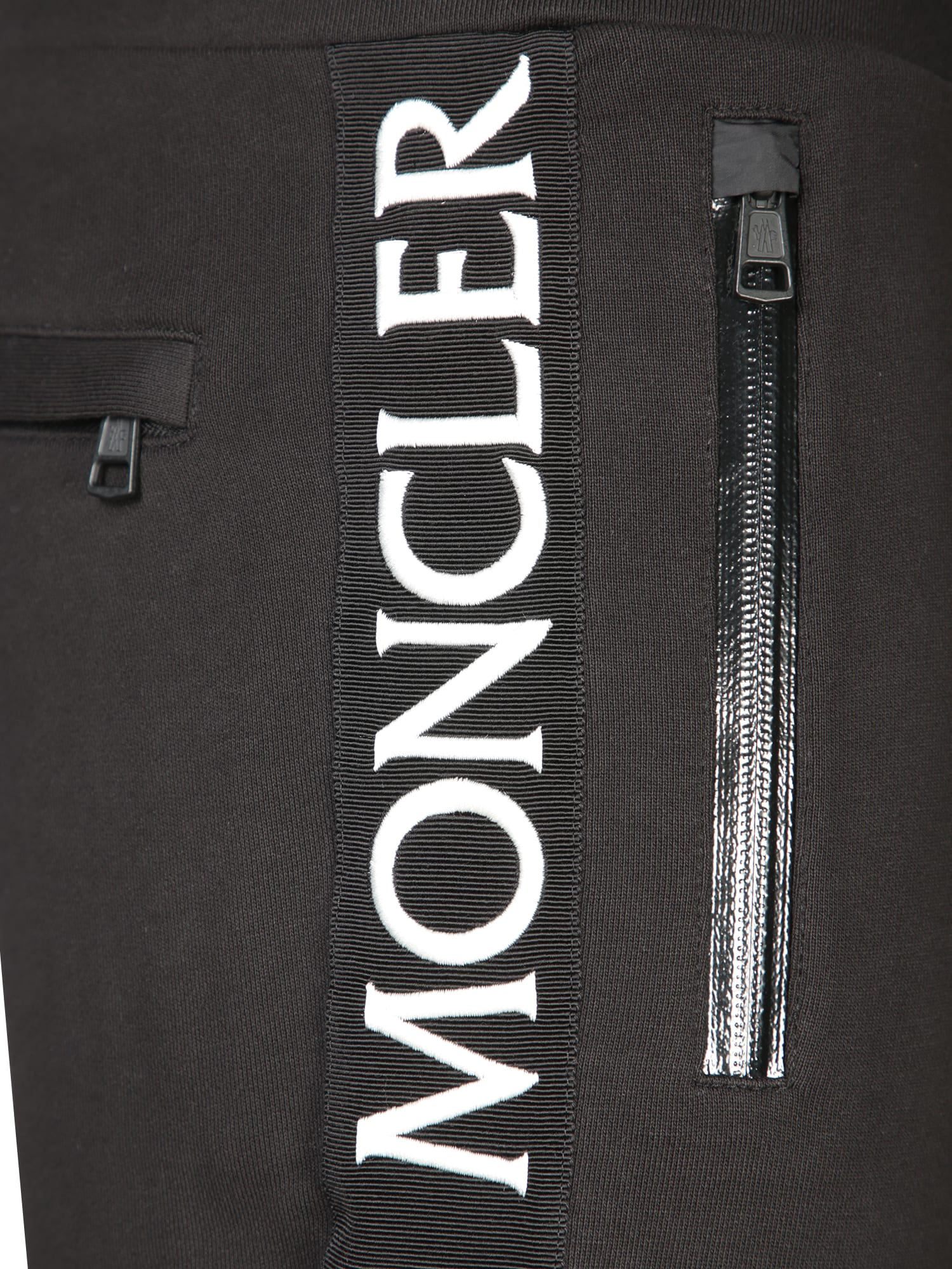 Shop Moncler Black Jogger Pants