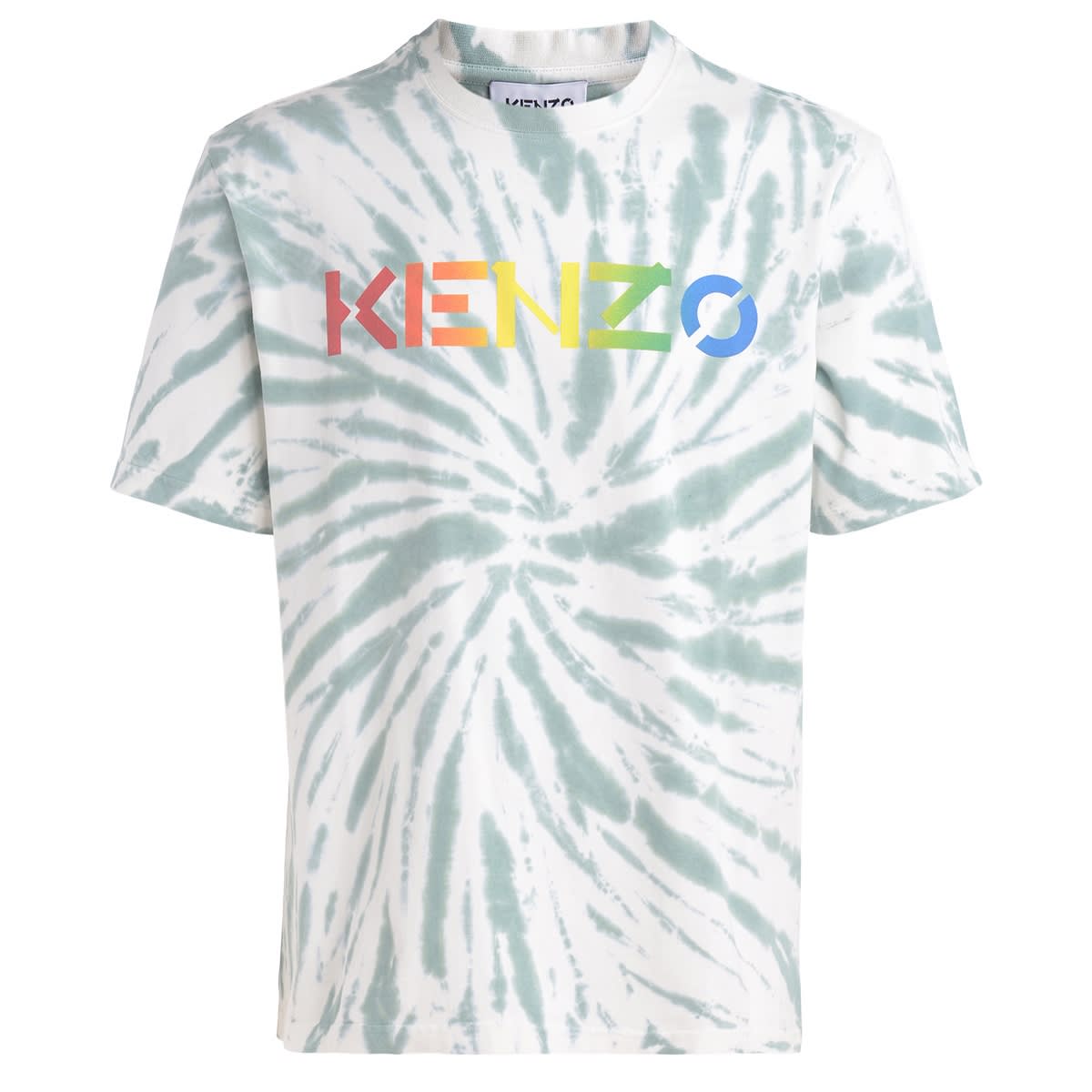 Kenzo Logo Tie-dye Mint Color T-shirt
