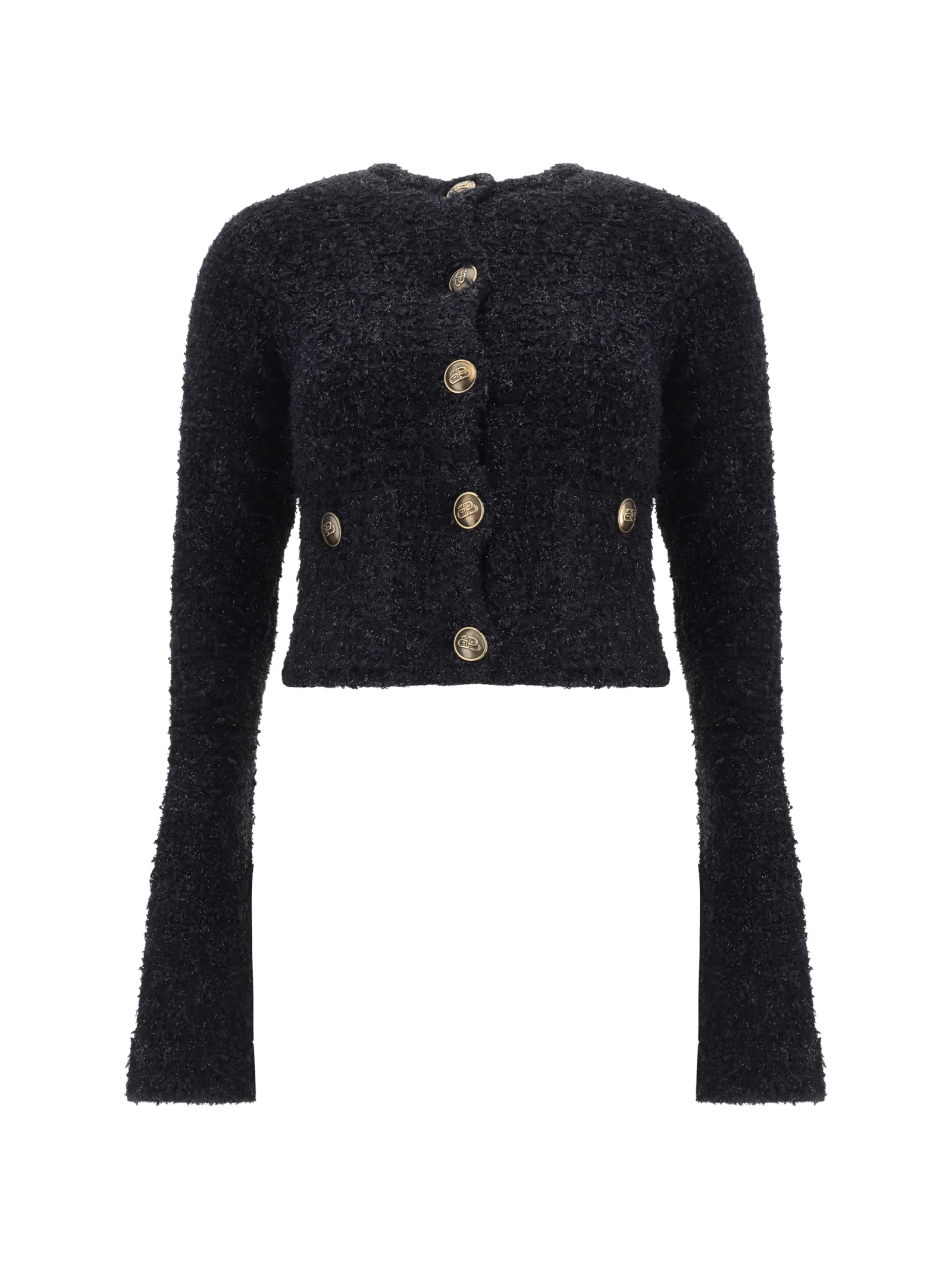 Shop Balenciaga Cardigan In Black