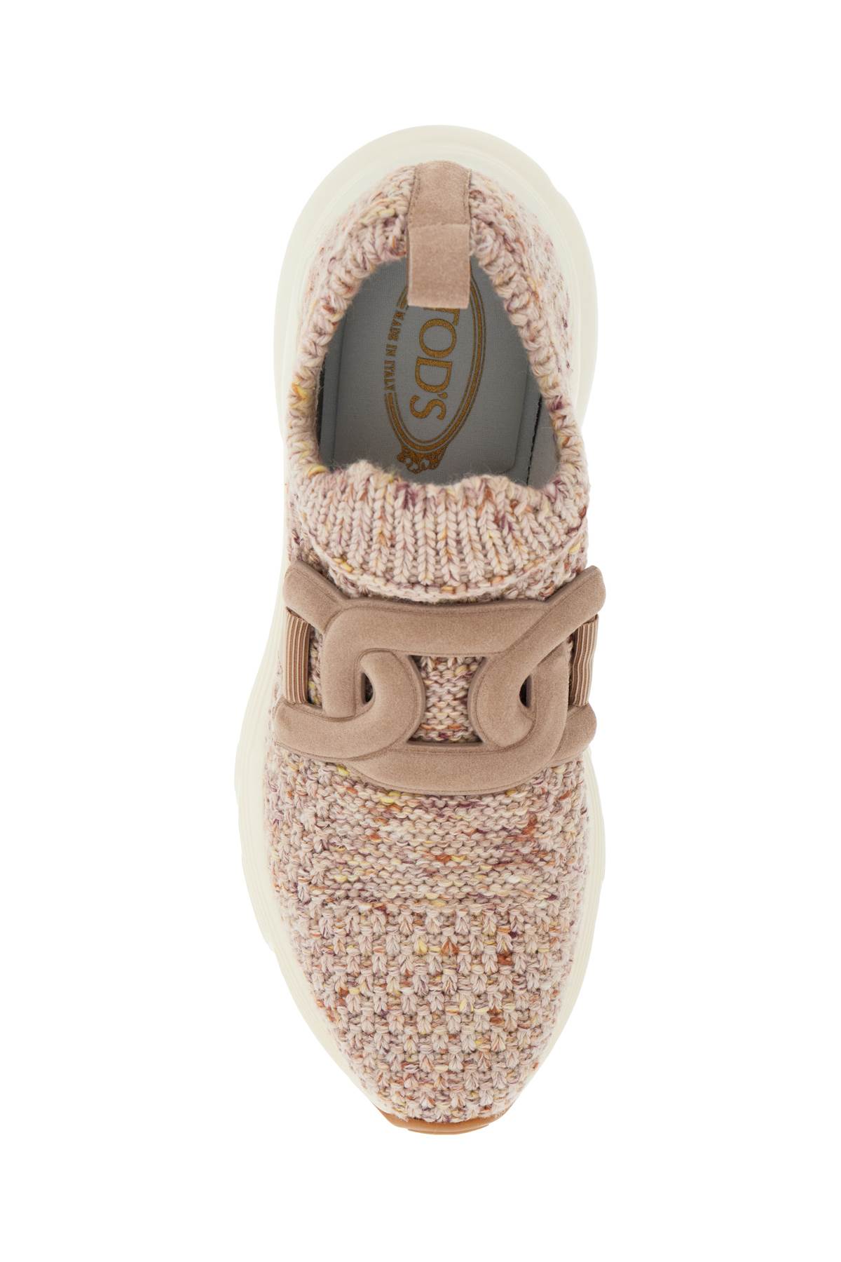 Shop Tod's Knit Kate Sneakers In Rosa Lingerie (pink)