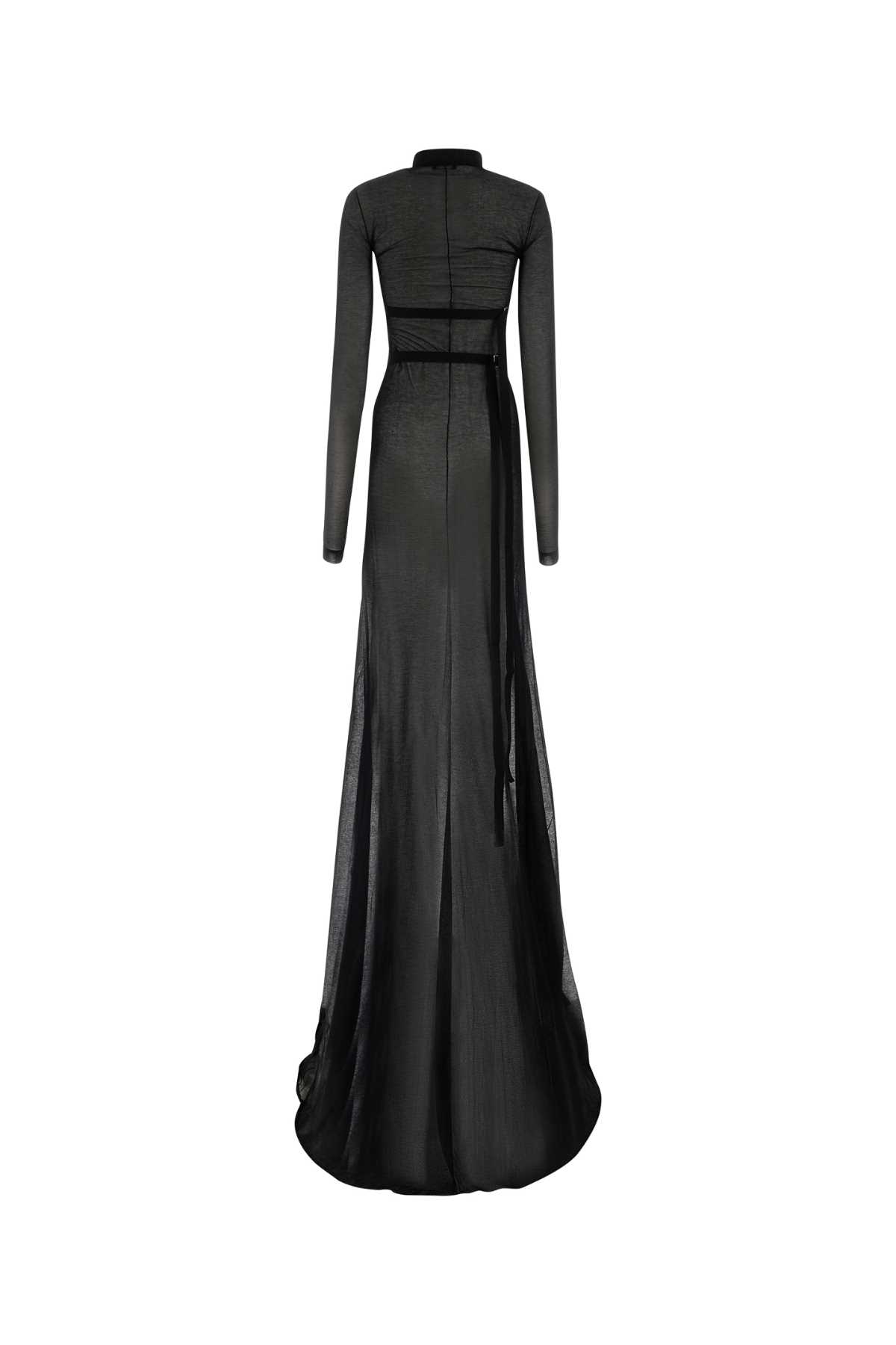 Ann Demeulemeester Black Cotton Blend Long Dress In 099